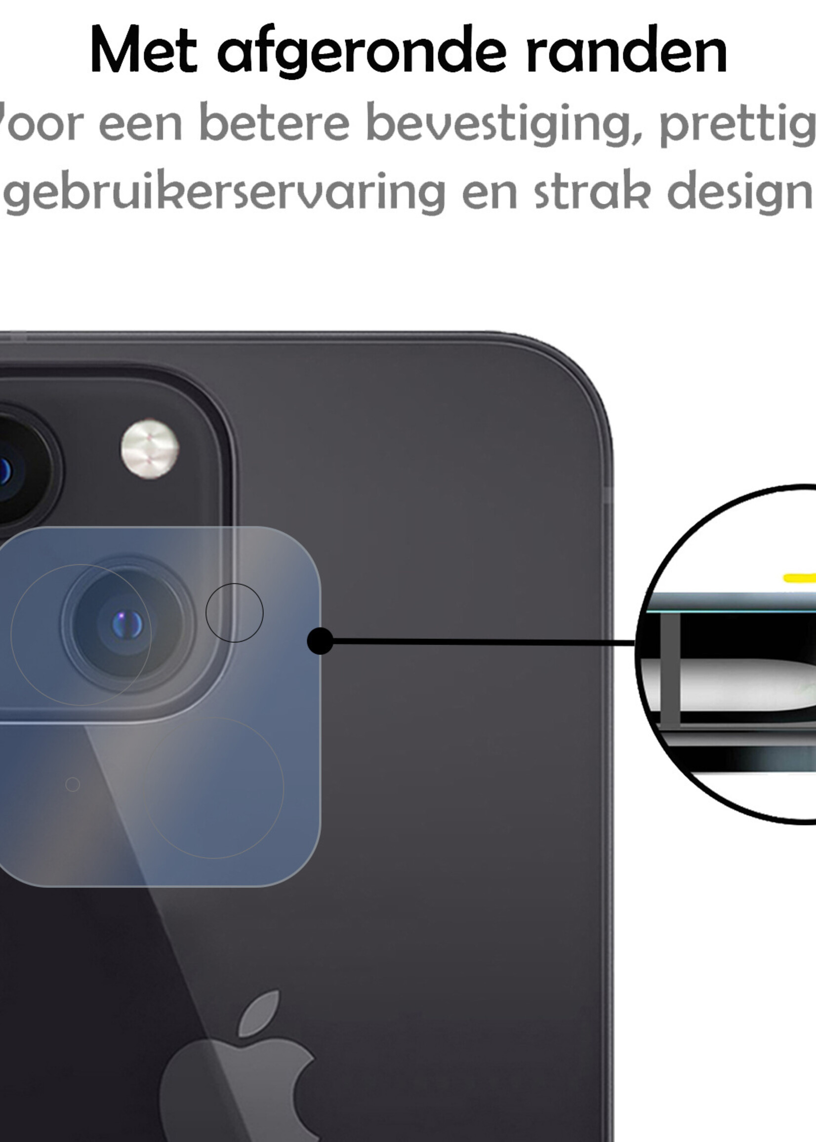 LUQ Screenprotector Geschikt voor iPhone 13 Camera Screenprotector Tempered Glass - Screenprotector Geschikt voor iPhone 13 Screenprotector Camera Screenprotector