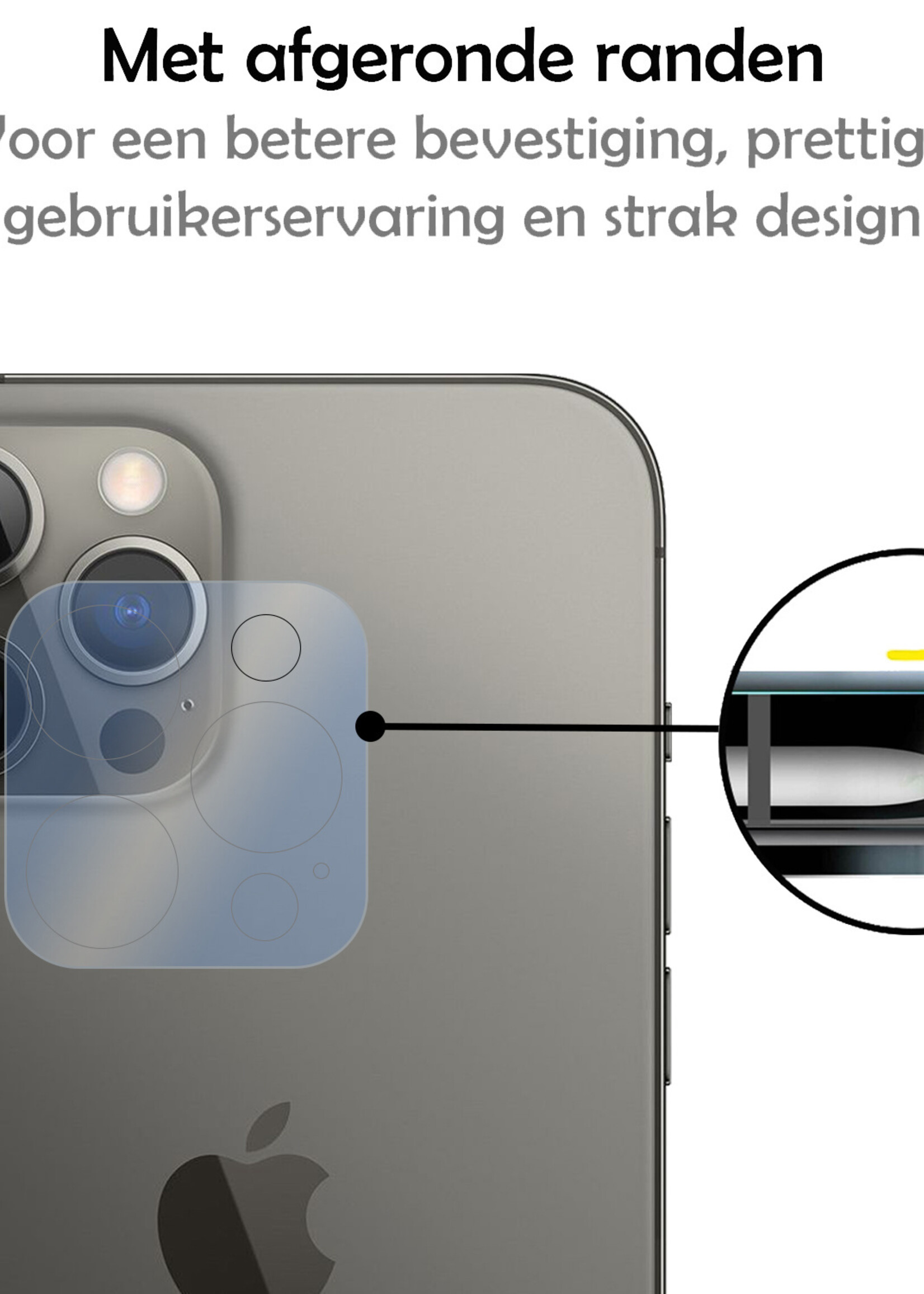 LUQ Screenprotector Geschikt voor iPhone 13 Pro Camera Screenprotector Tempered Glass - Screenprotector Geschikt voor iPhone 13 Pro Screenprotector Camera Screenprotector - 2 Stuks