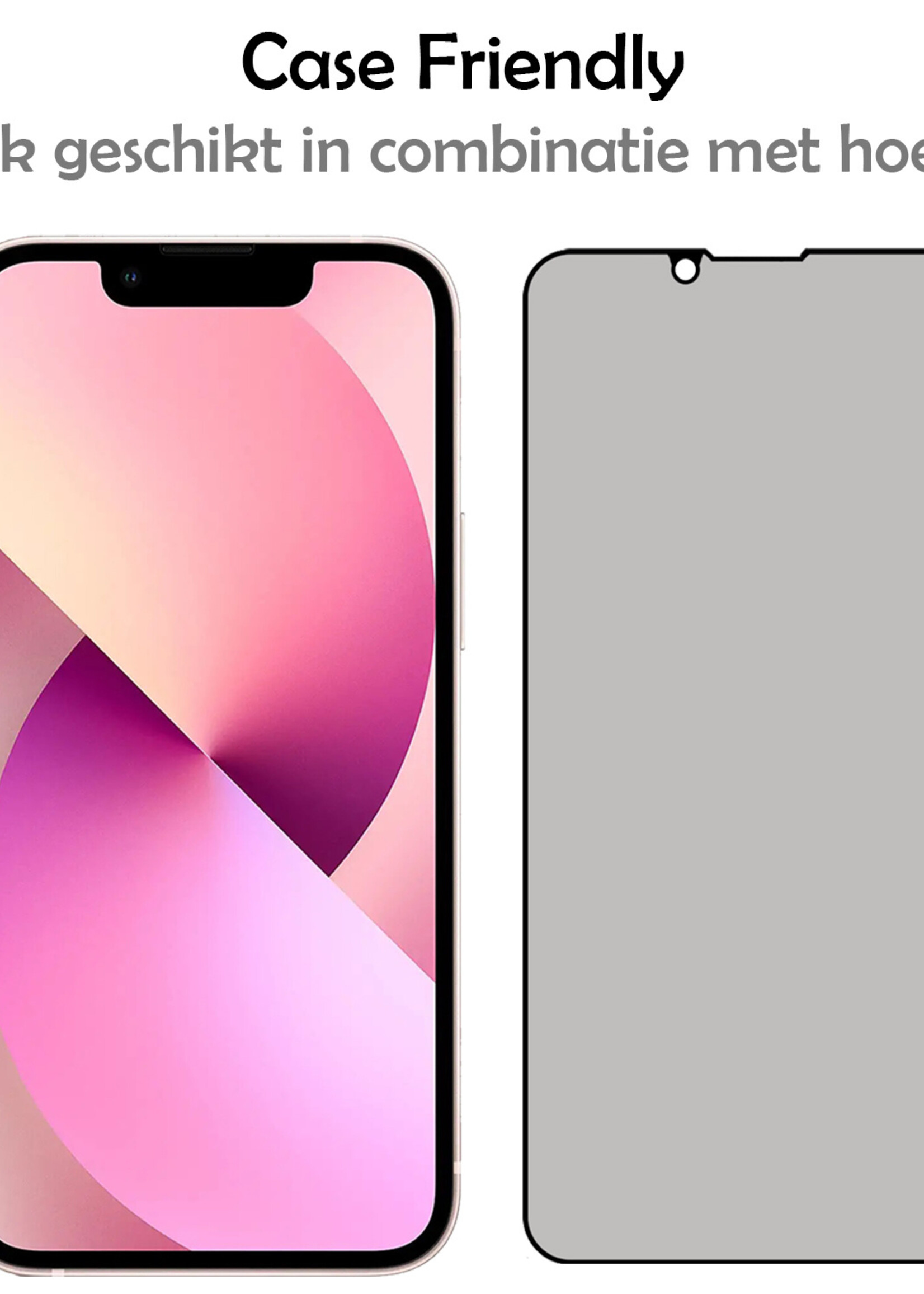 LUQ Screenprotector Geschikt voor iPhone 13 Privacy Screenprotector Bescherm Glas - Privacy Screenprotector Geschikt voor iPhone 13 Screenprotector Glas - 2 Stuks