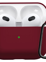 LUQ LUQ Siliconen Hoesje Voor Apple AirPods 3 - Donkerrood