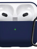 LUQ LUQ Siliconen Hoesje Voor Apple AirPods 3 - Marineblauw