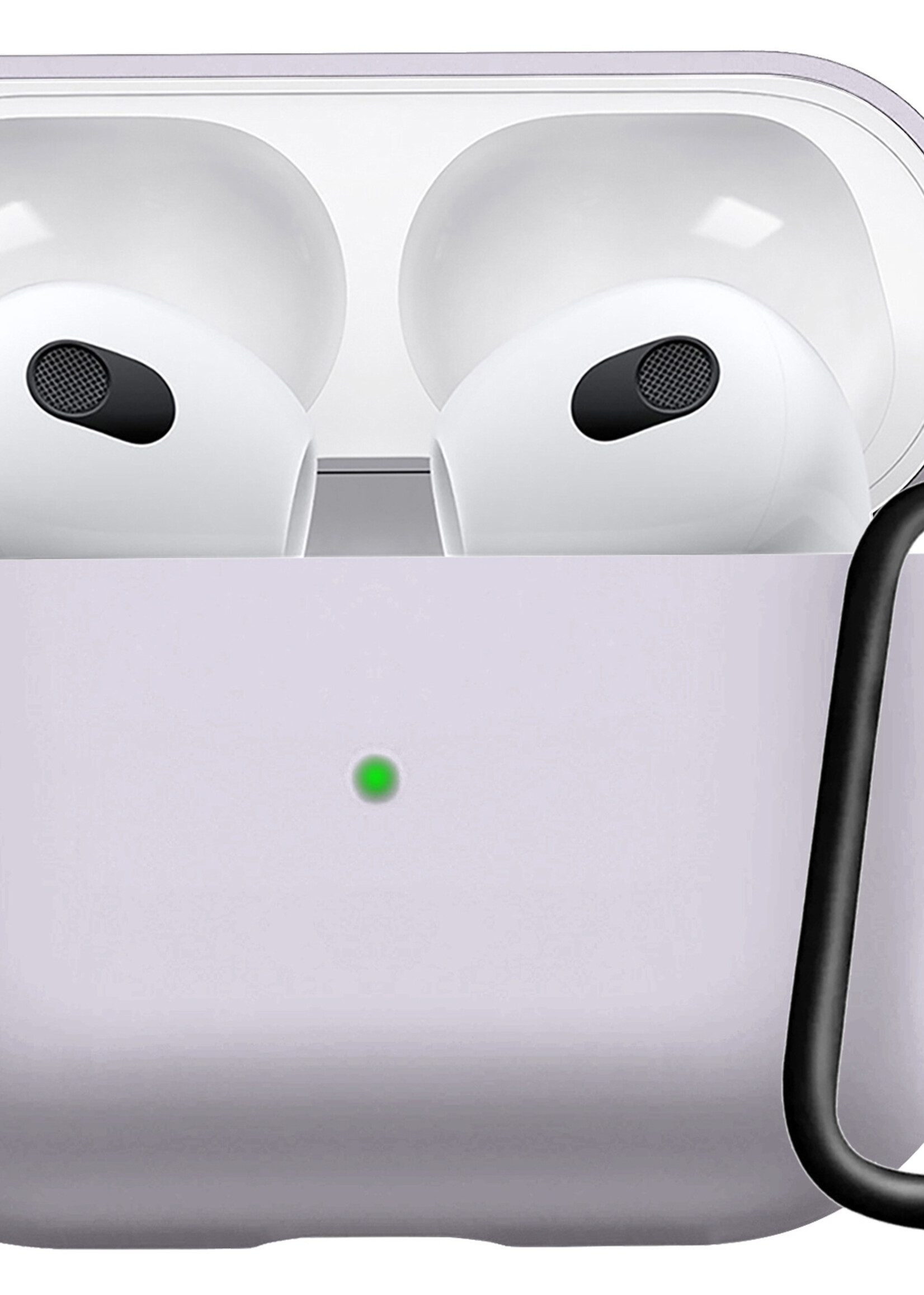 LUQ Hoesje Geschikt voor AirPods 3 Hoesje Siliconen Case - Hoes Geschikt voor Apple AirPods 3 Case Hoesje - Transparant