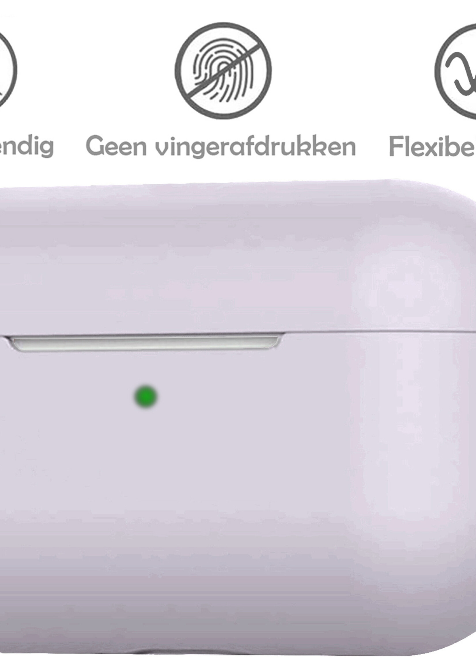 LUQ Hoesje Geschikt voor AirPods 3 Hoesje Siliconen Case - Hoes Geschikt voor Apple AirPods 3 Case Hoesje - Transparant