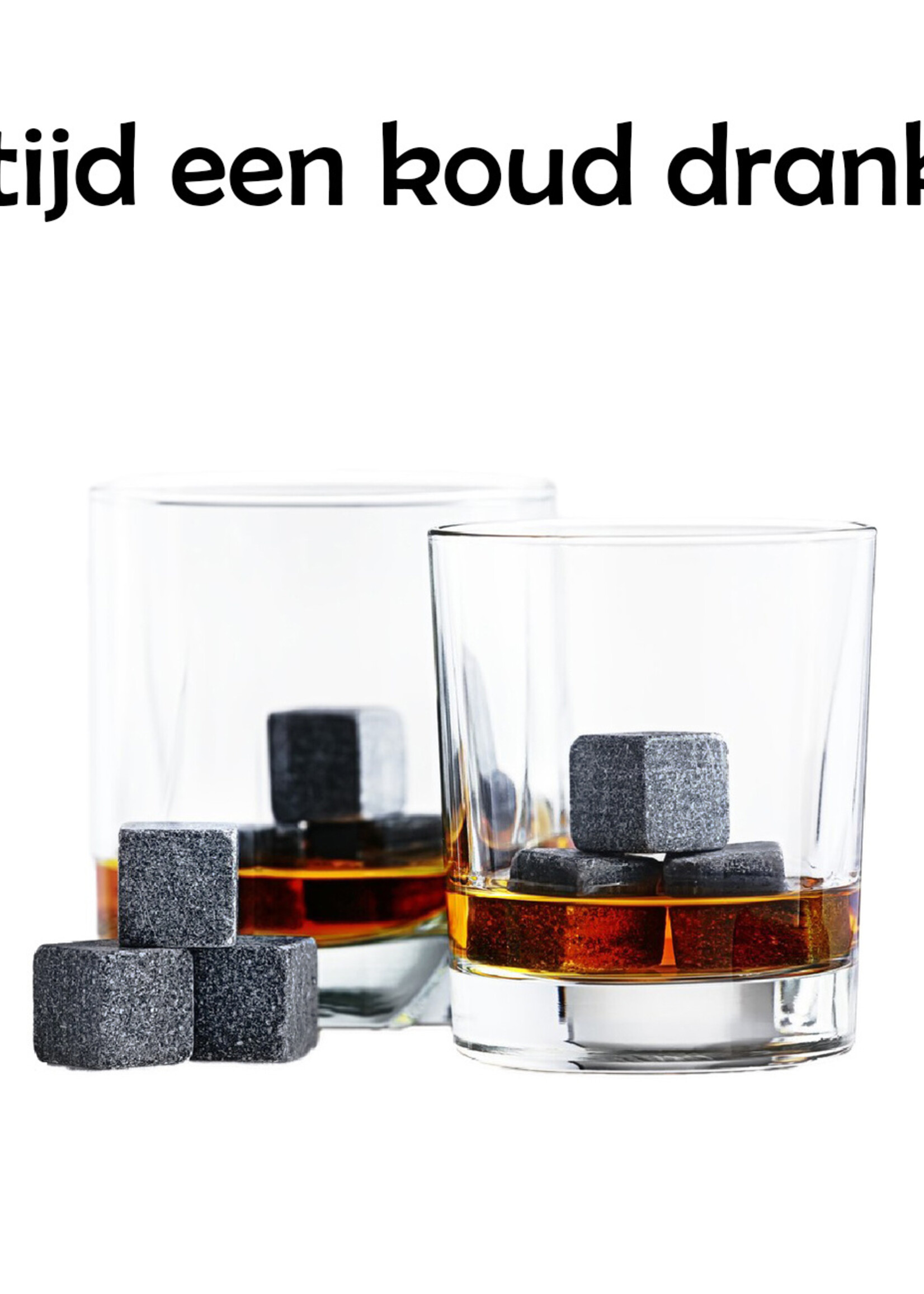 LUQ Whiskey Stones Whisky Stenen Set Luxe Herbruikbare IJsblokjes - 18 Stuks
