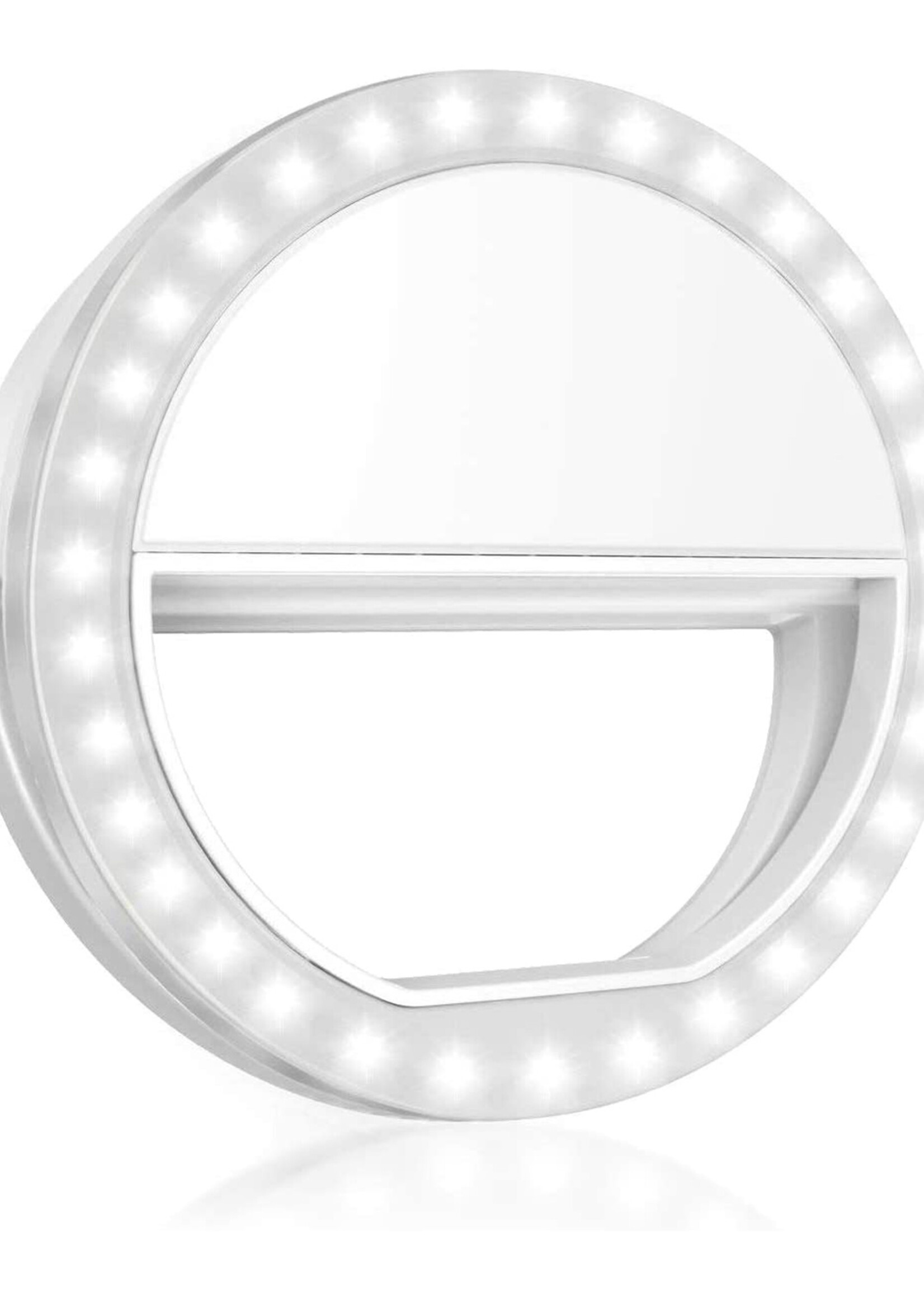 LUQ Selfie Ring Light Clip - Geschikt Voor TikTok Lamp Selfie Light Draadloos Lampje - Selfie Lamp Universeel - Wit