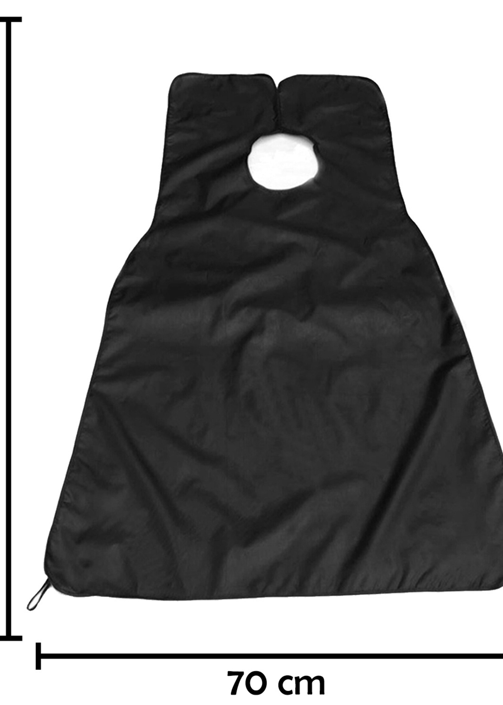 LUQ Baard Schort Scheer Cape Scheer Schort Baardschort Beard Cape - Zwart