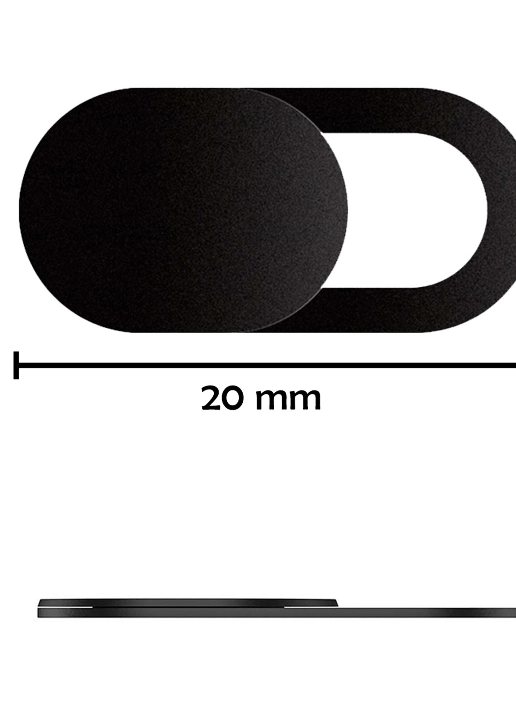 LUQ Webcam Cover Laptop Schuifje Camera Cover Laptop Zwart - Camera Cover Webcam Camera Schuifje Sticker Voor Laptop Smartphone En Tablet Zwart - 2 Stuks