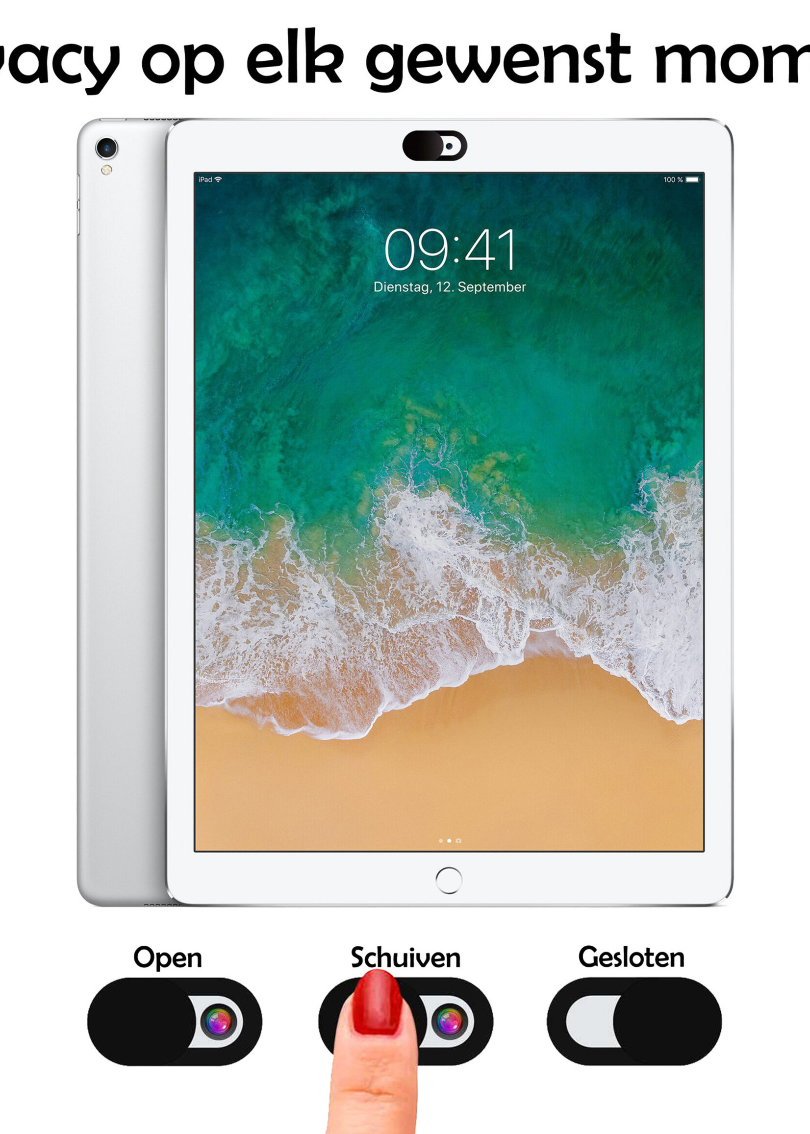 LUQ Webcam Cover Laptop Schuifje Camera Cover Laptop Zwart - Camera Cover Webcam Camera Schuifje Sticker Voor Laptop Smartphone En Tablet Zwart - 5 Stuks