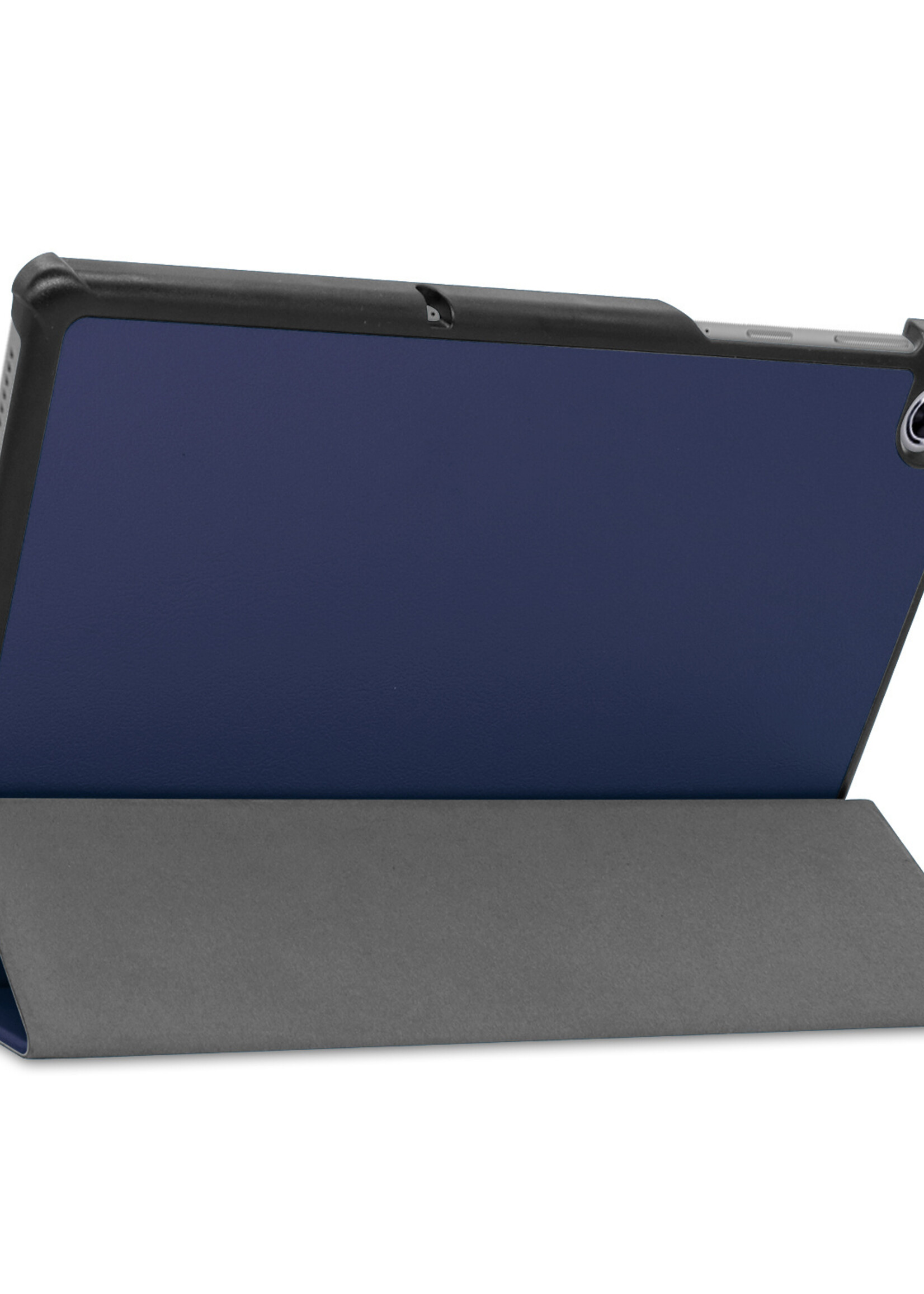 LUQ Hoes Geschikt voor Lenovo Tab M10 FHD Plus 2nd Gen Hoes Luxe Hoesje Book Case - Hoesje Geschikt voor Lenovo Tab M10 FHD Plus (2e Gen) Hoes Cover - Donkerblauw