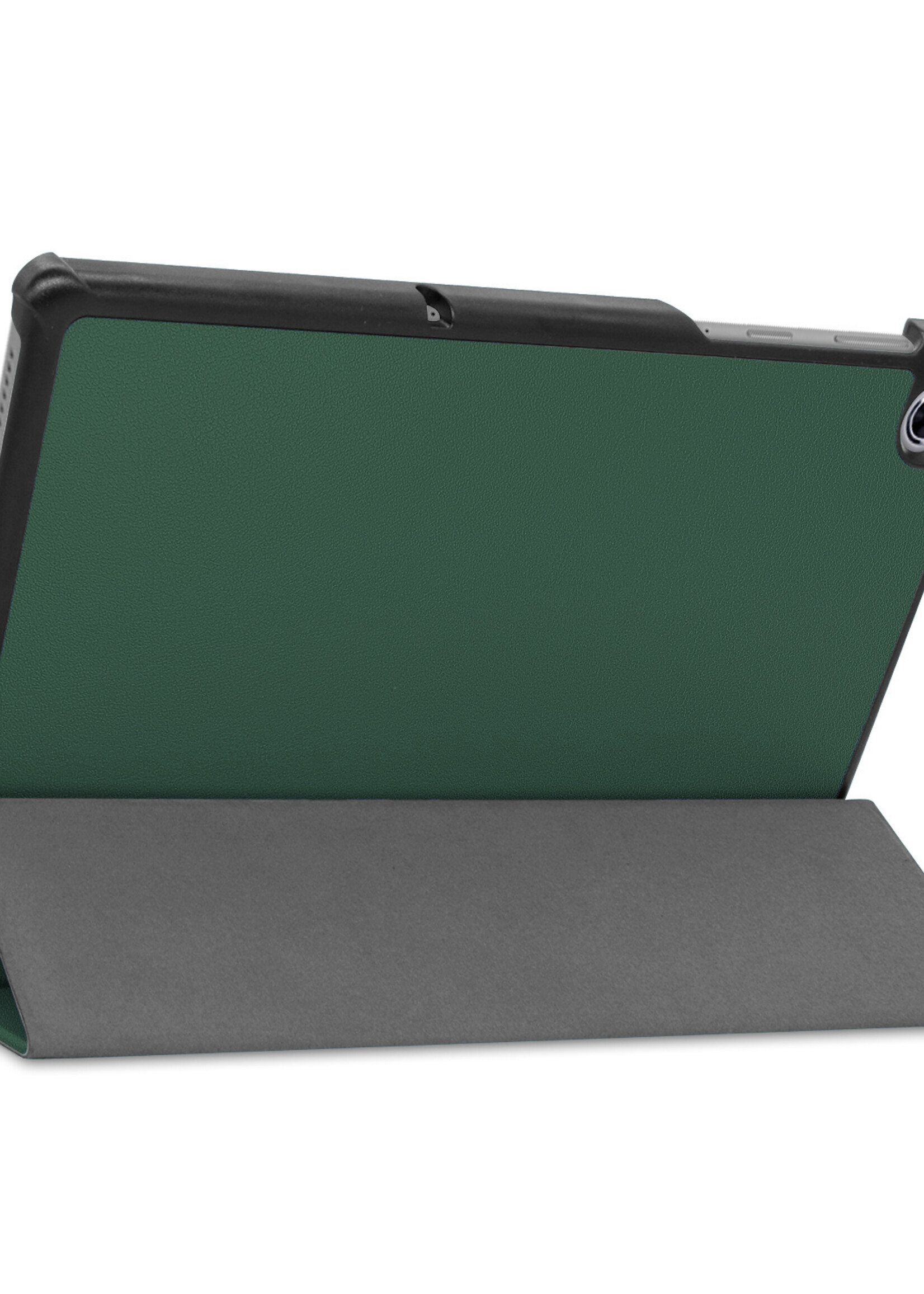 LUQ Hoes Geschikt voor Lenovo Tab M10 FHD Plus 2nd Gen Hoes Luxe Hoesje Book Case - Hoesje Geschikt voor Lenovo Tab M10 FHD Plus (2e Gen) Hoes Cover - Donkergroen