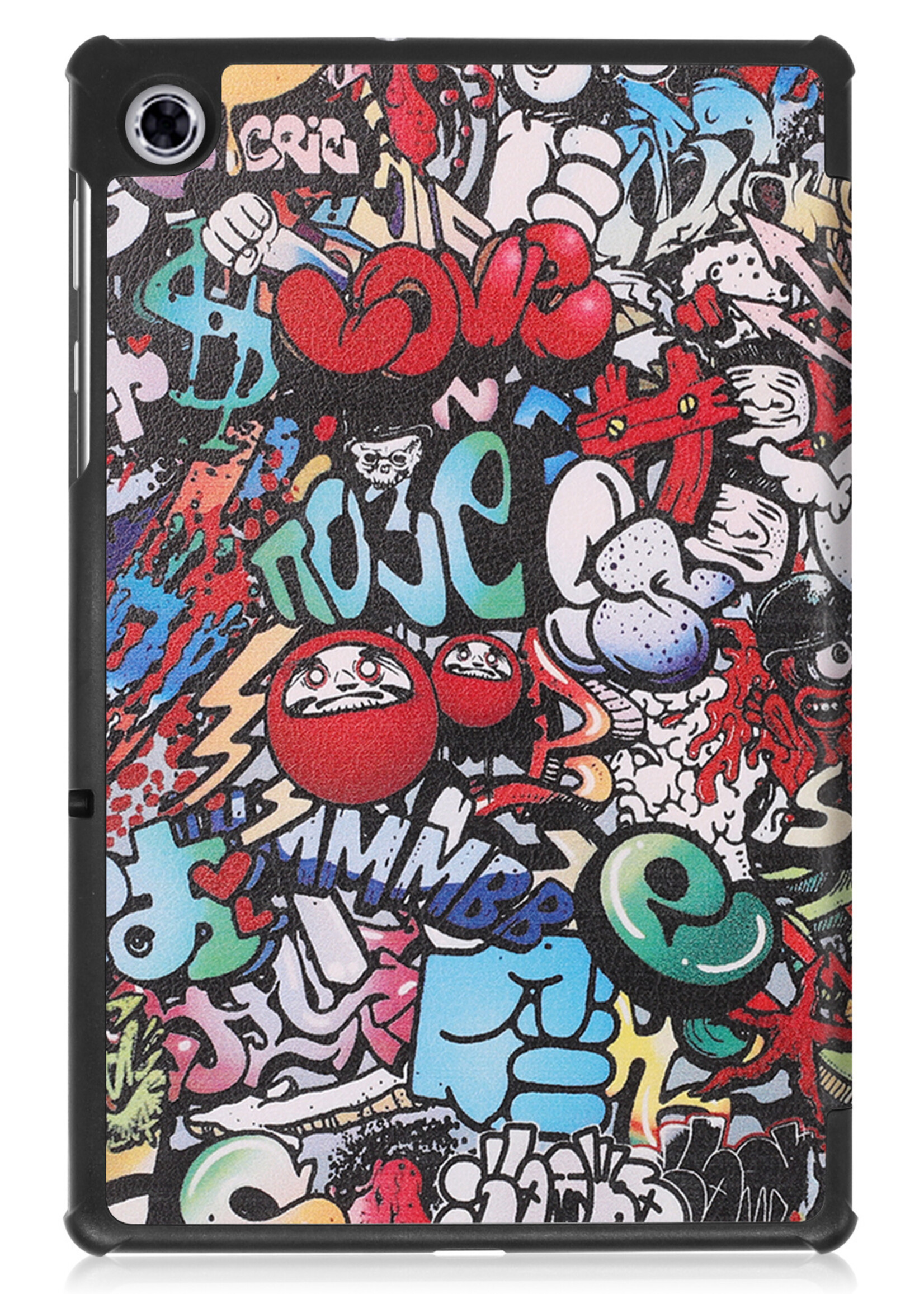 LUQ Hoes Geschikt voor Lenovo Tab M10 FHD Plus 2nd Gen Hoes Luxe Hoesje Book Case - Hoesje Geschikt voor Lenovo Tab M10 FHD Plus (2e Gen) Hoes Cover - Graffity