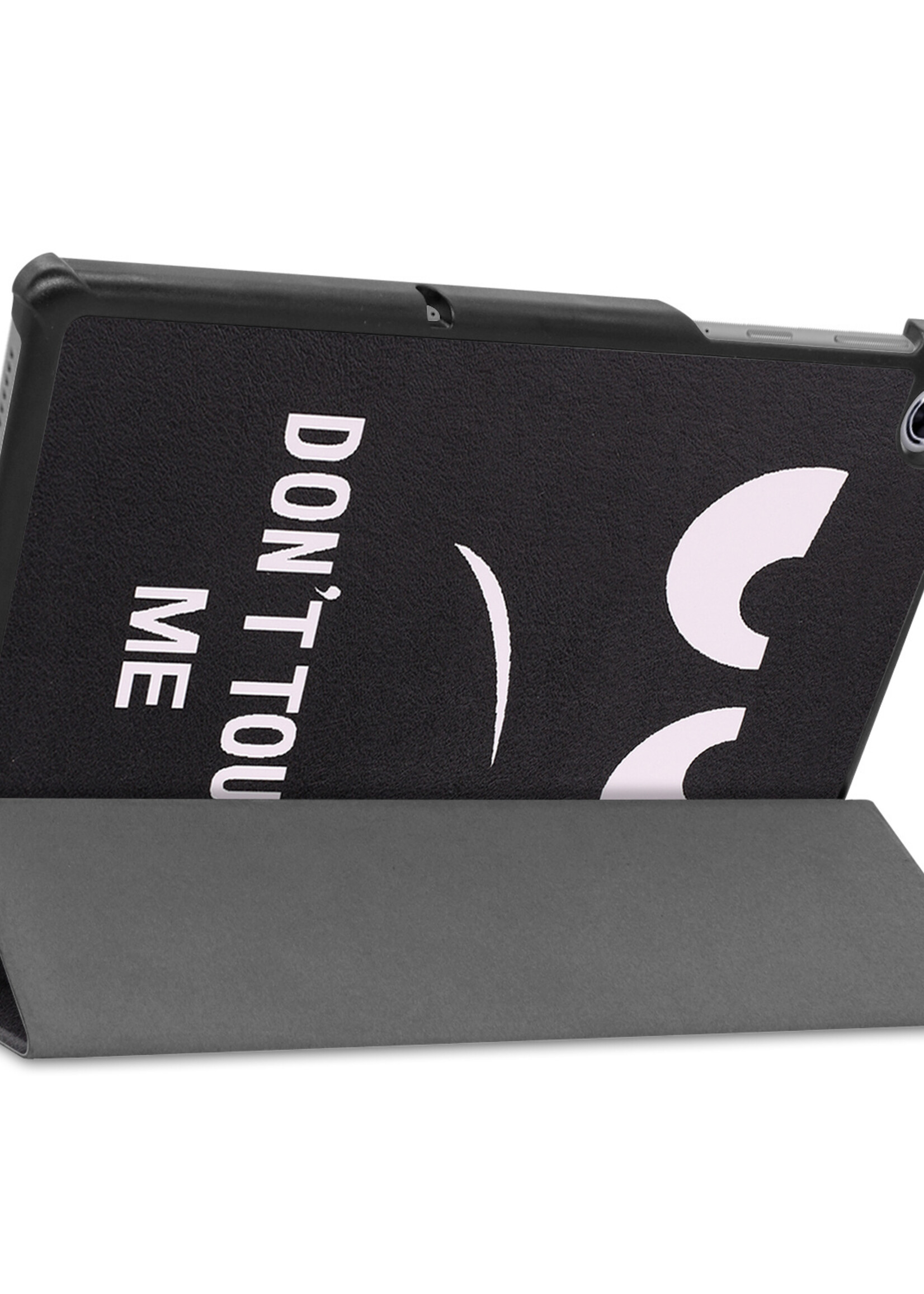 LUQ Hoes Geschikt voor Lenovo Tab M10 FHD Plus 2nd Gen Hoes Luxe Hoesje Book Case - Hoesje Geschikt voor Lenovo Tab M10 FHD Plus (2e Gen) Hoes Cover - Don't Touch Me