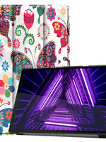LUQ LUQ Lenovo Tab M10 FHD Plus Hoes - Vlinders