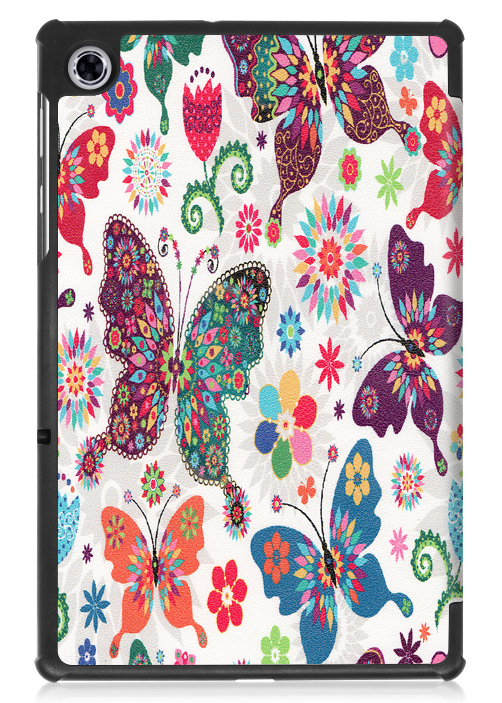 LUQ Hoes Geschikt voor Lenovo Tab M10 FHD Plus 2nd Gen Hoes Luxe Hoesje Book Case - Hoesje Geschikt voor Lenovo Tab M10 FHD Plus (2e Gen) Hoes Cover - Vlinders