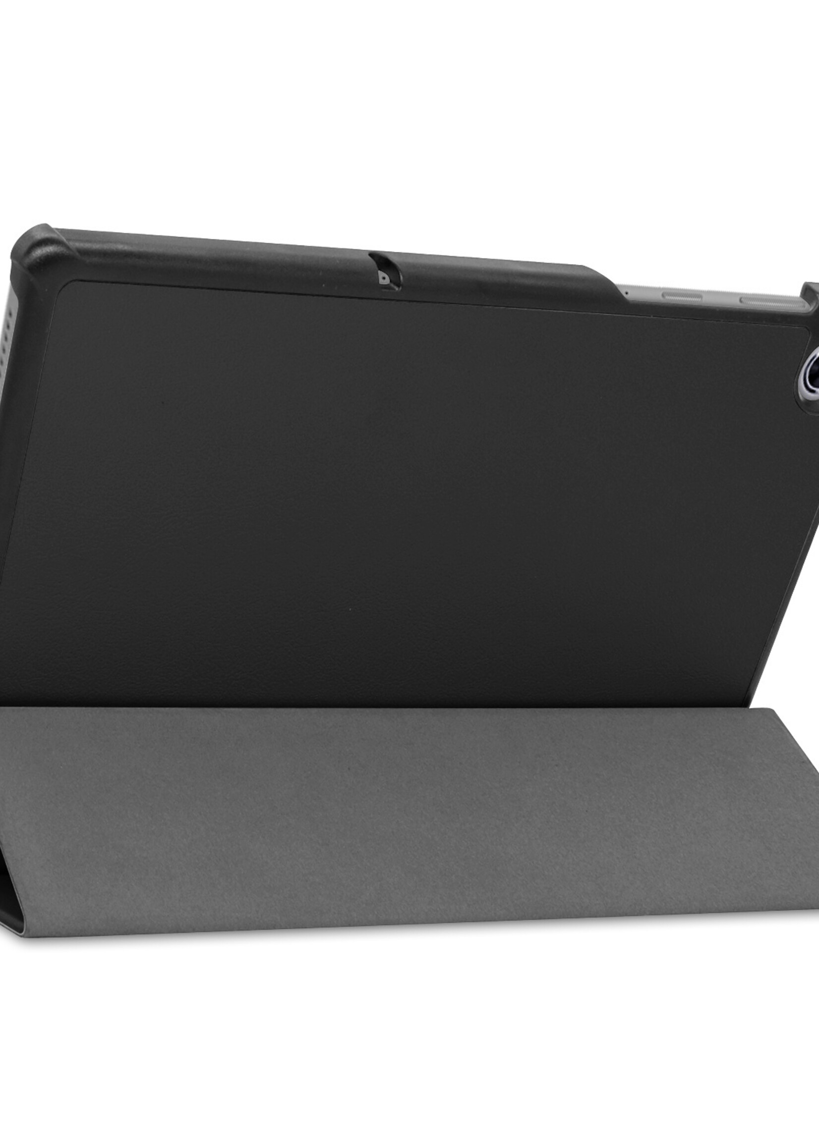 LUQ Hoes Geschikt voor Lenovo Tab M10 FHD Plus 2nd Gen Hoes Luxe Hoesje Book Case - Hoesje Geschikt voor Lenovo Tab M10 FHD Plus (2e Gen) Hoes Cover - Zwart