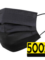 LUQ LUQ Wegwerp Mondkapje Zwart Niet-medisch - 500 PACK