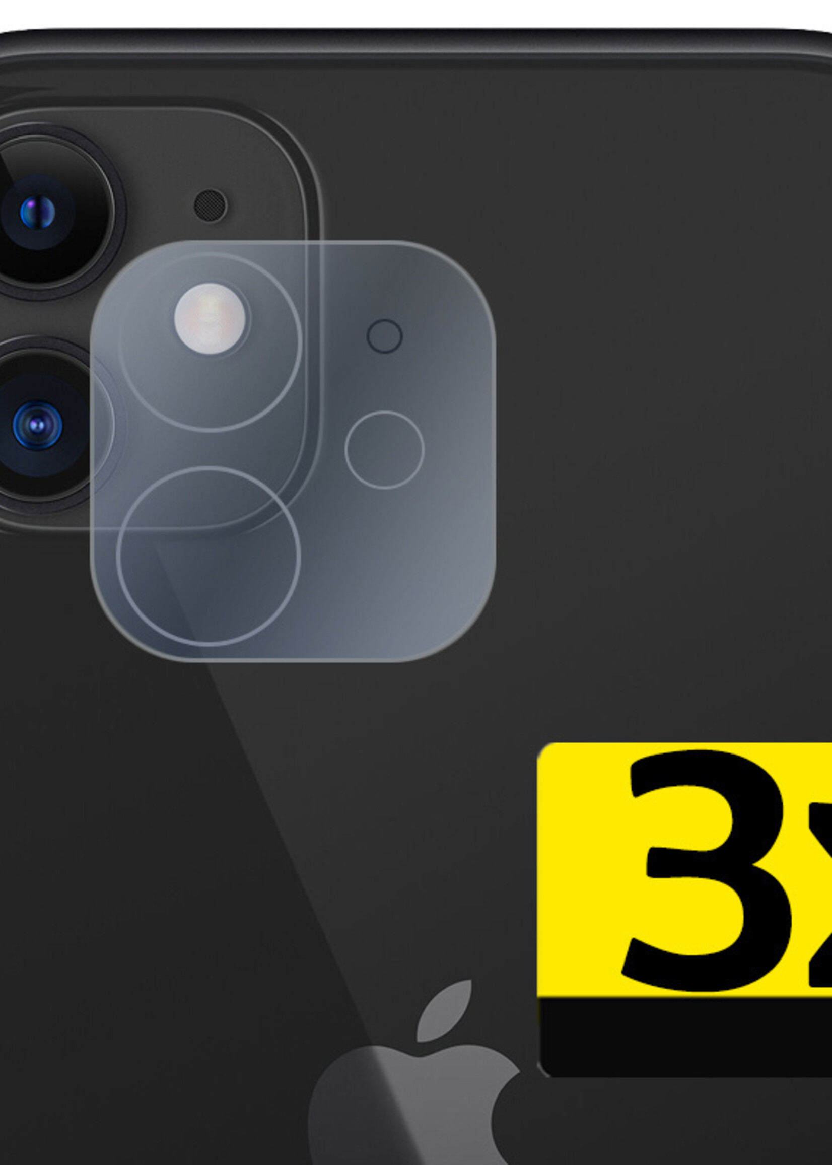 LUQ Screenprotector Geschikt voor iPhone 12 Camera Screenprotector Tempered Glass - Screenprotector Geschikt voor iPhone 12 Screenprotector Camera Screenprotector - 3 Stuks