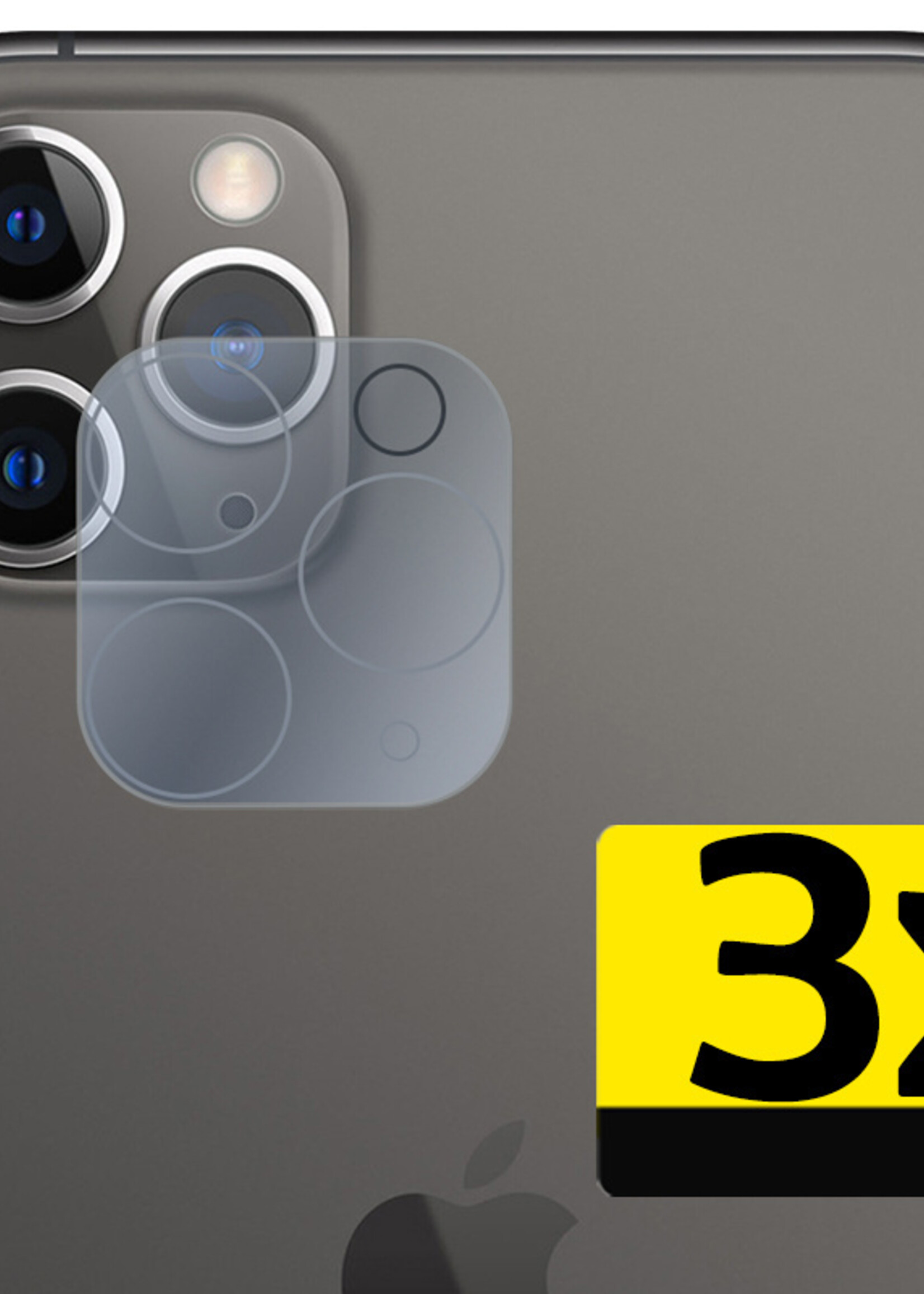 LUQ Screenprotector Geschikt voor iPhone 12 Pro Camera Screenprotector Tempered Glass - Screenprotector Geschikt voor iPhone 12 Pro Screenprotector Camera Screenprotector - 3 Stuks
