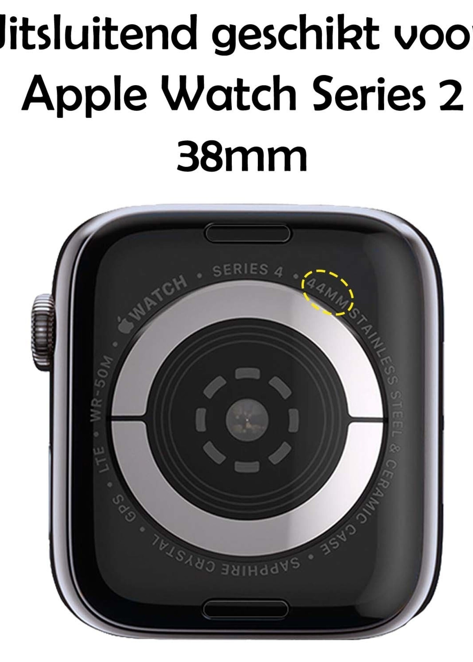 LUQ Siliconen Hoesje Geschikt voor Apple Watch Series 2 38 mm Hoes Case - Hoes Geschikt voor Apple Watch Series 2 38 mm Case - Transparant - 2 Stuks