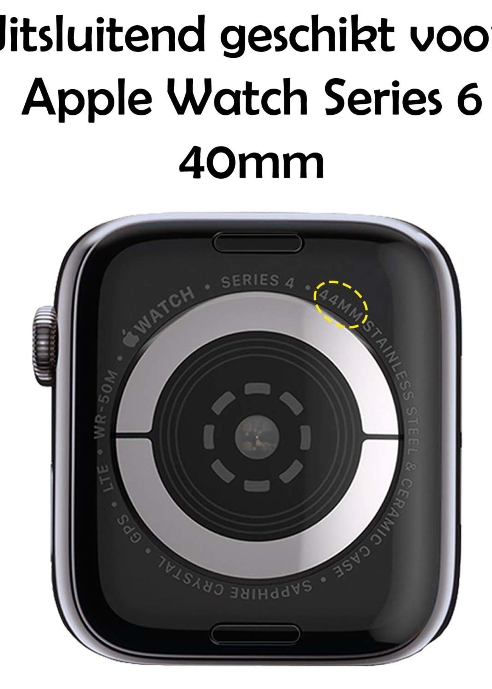 LUQ Siliconen Hoesje Geschikt voor Apple Watch Series 6 40 mm Hoes Case - Hoes Geschikt voor Apple Watch Series 6 40 mm Case - Transparant