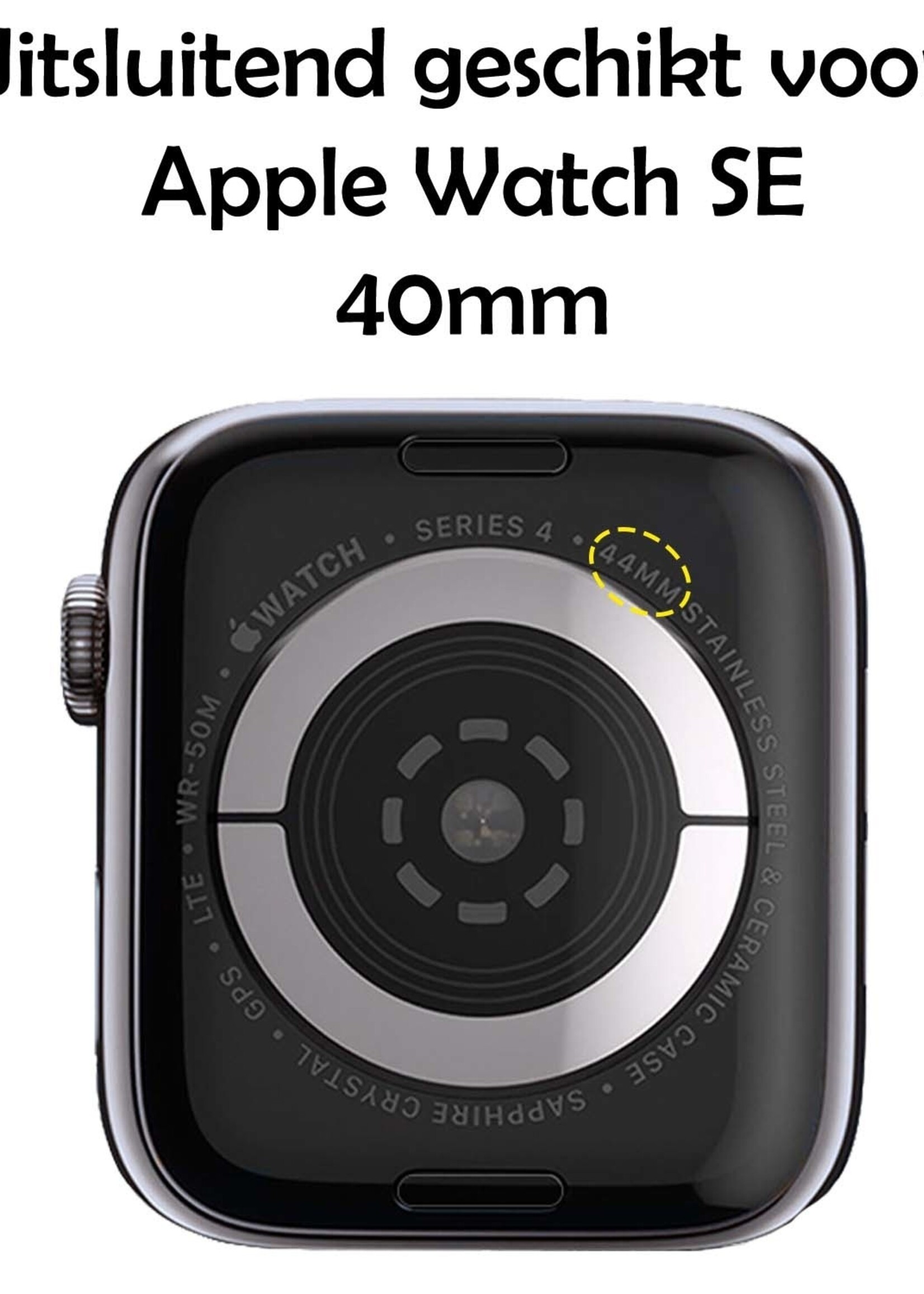 LUQ Geschikt Voor Apple Watch SE Hoesje Case Siliconen 40 mm Transparant - Hoes Geschikt Voor Apple Watch Case Transparant - 2 Stuks