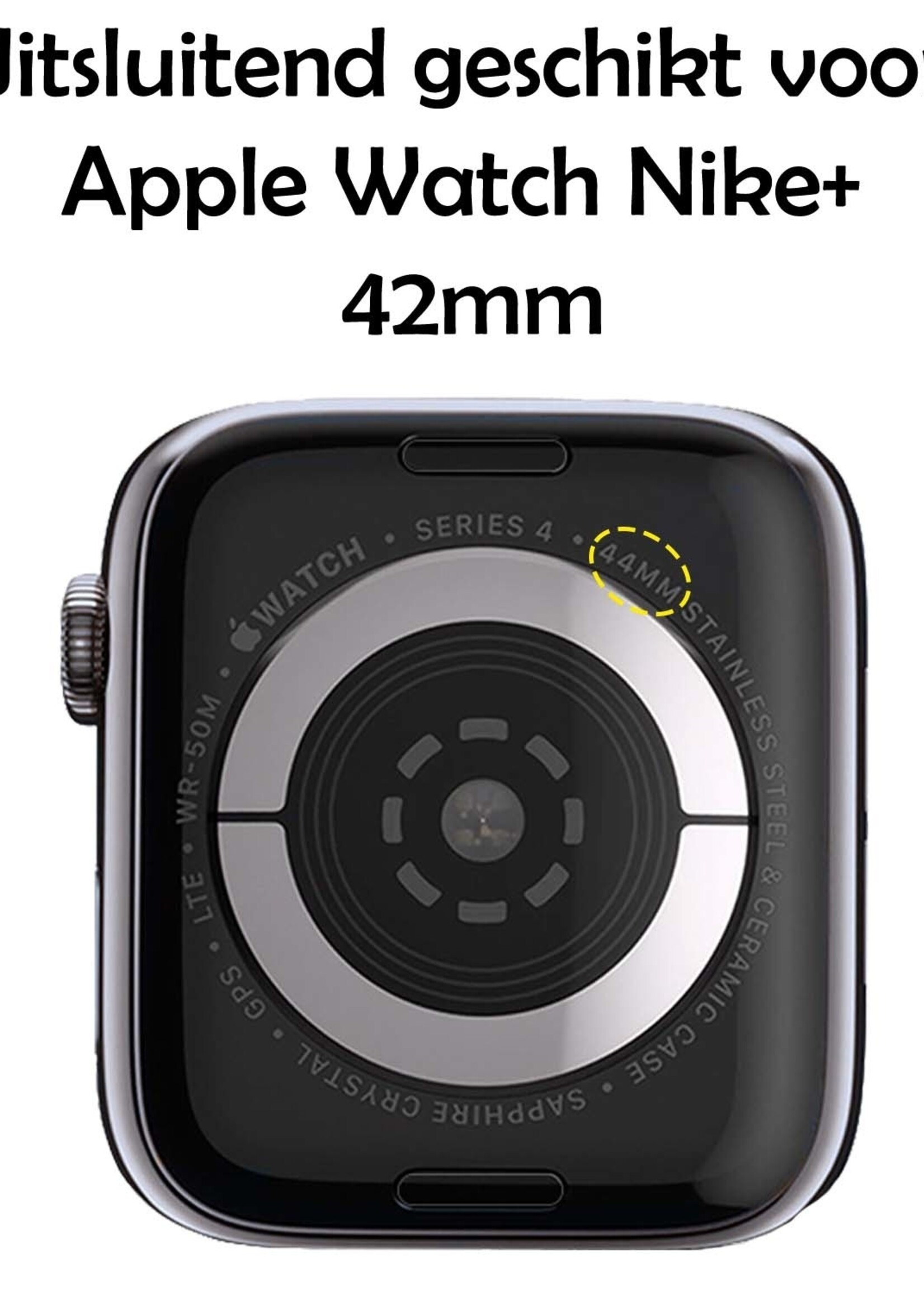 LUQ Geschikt Voor Apple Watch Nike+ Hoesje Case Siliconen 42 mm Transparant - Hoes Geschikt Voor Apple Watch Case Transparant - 2 Stuks