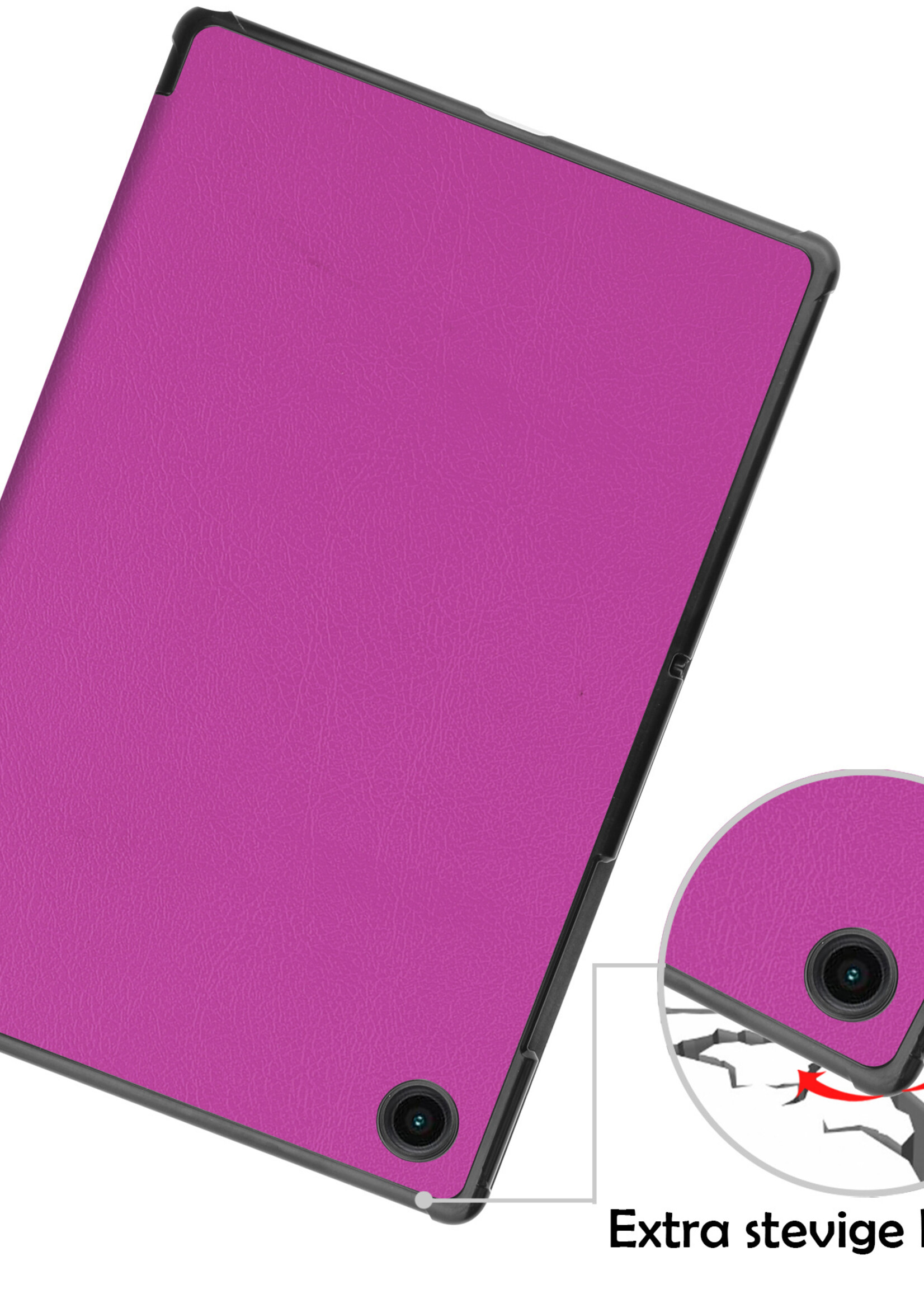 LUQ Hoes Geschikt voor Samsung Galaxy Tab A8 Hoes Luxe Hoesje Book Case - Hoesje Geschikt voor Samsung Tab A8 Hoes Cover - Paars