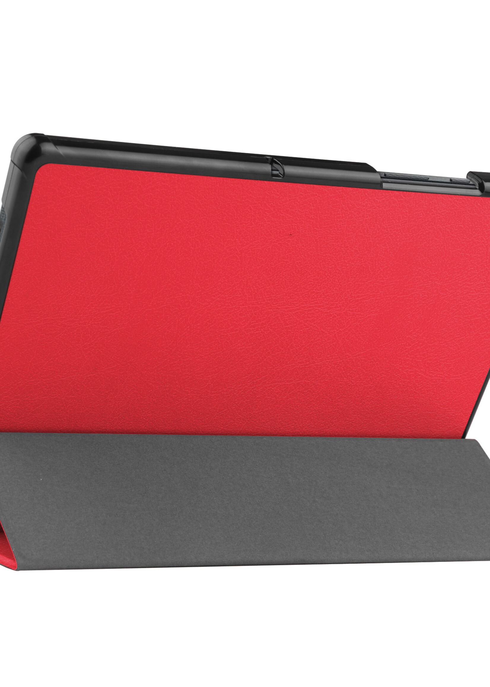 LUQ Hoes Geschikt voor Samsung Galaxy Tab A8 Hoes Luxe Hoesje Book Case - Hoesje Geschikt voor Samsung Tab A8 Hoes Cover - Rood
