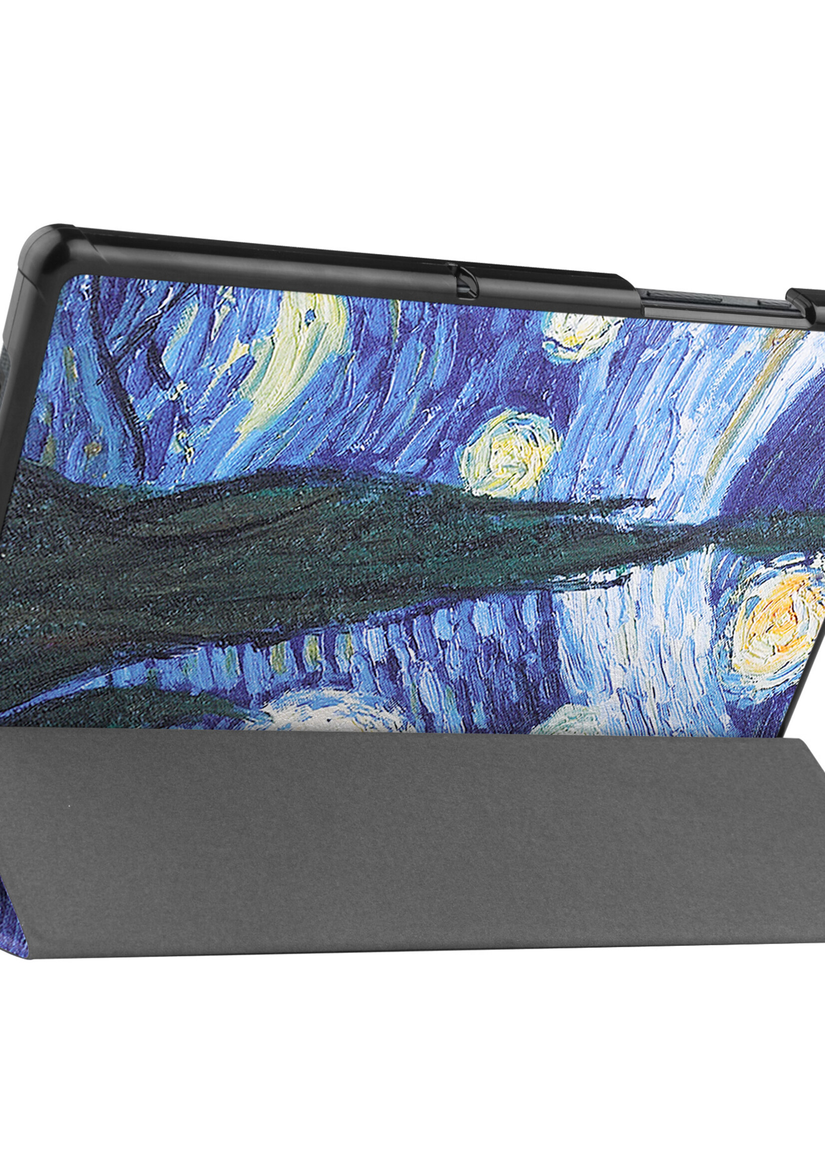 LUQ Hoes Geschikt voor Samsung Galaxy Tab A8 Hoes Luxe Hoesje Book Case - Hoesje Geschikt voor Samsung Tab A8 Hoes Cover - Sterrenhemel