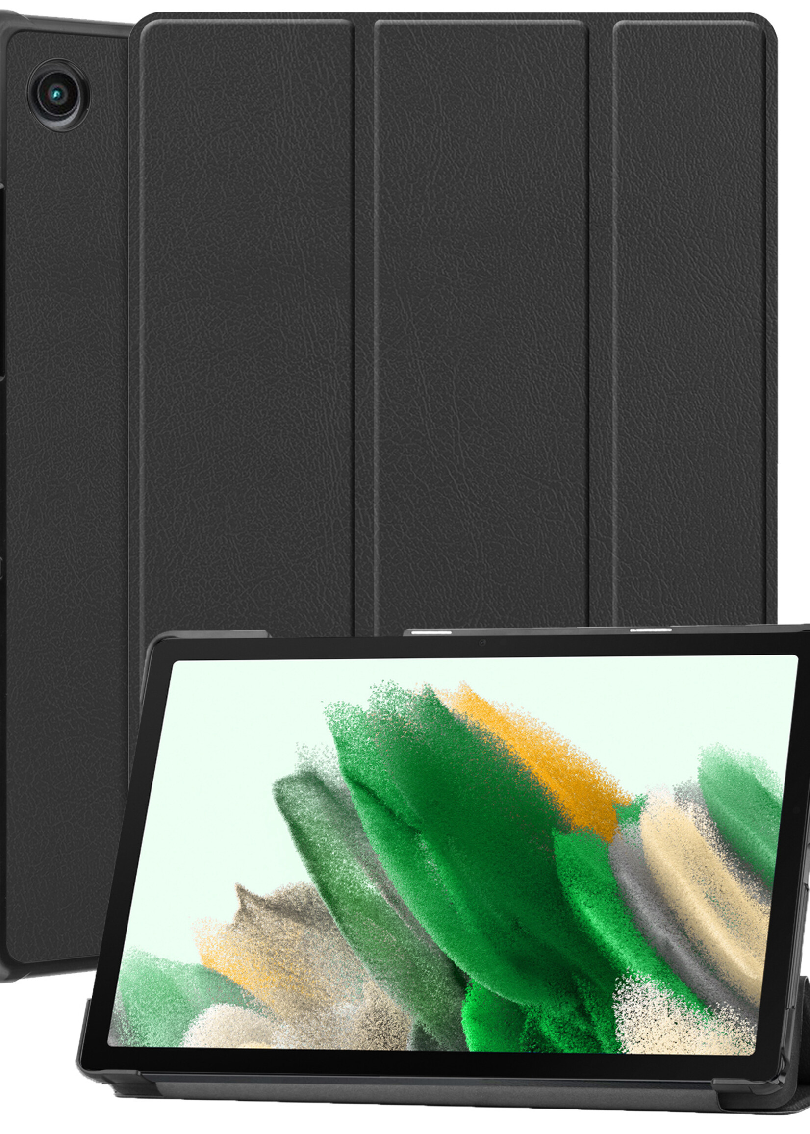 LUQ Hoes Geschikt voor Samsung Galaxy Tab A8 Hoes Luxe Hoesje Book Case - Hoesje Geschikt voor Samsung Tab A8 Hoes Cover - Zwart