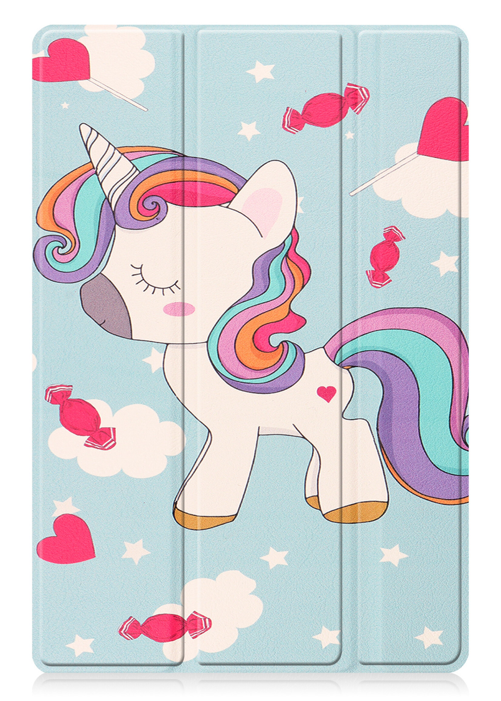 LUQ Hoes Geschikt voor Samsung Galaxy Tab A8 Hoes Luxe Hoesje Book Case Met Screenprotector - Hoesje Geschikt voor Samsung Tab A8 Hoes Cover - Eenhoorn