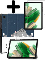 LUQ LUQ Samsung Galaxy Tab A8 2022 Hoes Met Screenprotector - Kat
