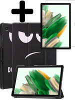 LUQ LUQ Samsung Galaxy Tab A8 2022 Hoes Met Screenprotector - Don't touch me