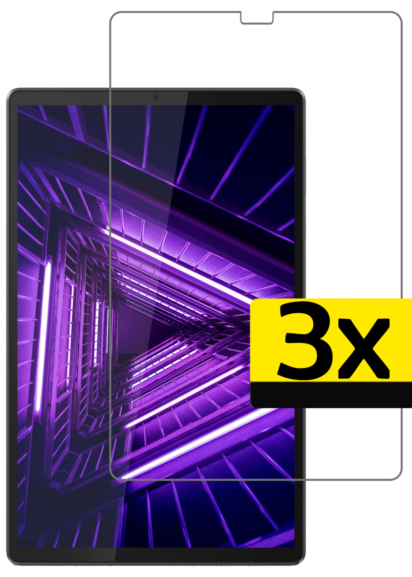 LUQ Screenprotector Geschikt voor Lenovo Tab M10 FHD Plus 2nd Gen Screenprotector Bescherm Glas Tempered Glass Screen Protector - Screen Protector Geschikt voor Lenovo Tab M10 FHD Plus 2nd Gen Screenprotector - 3 Stuks