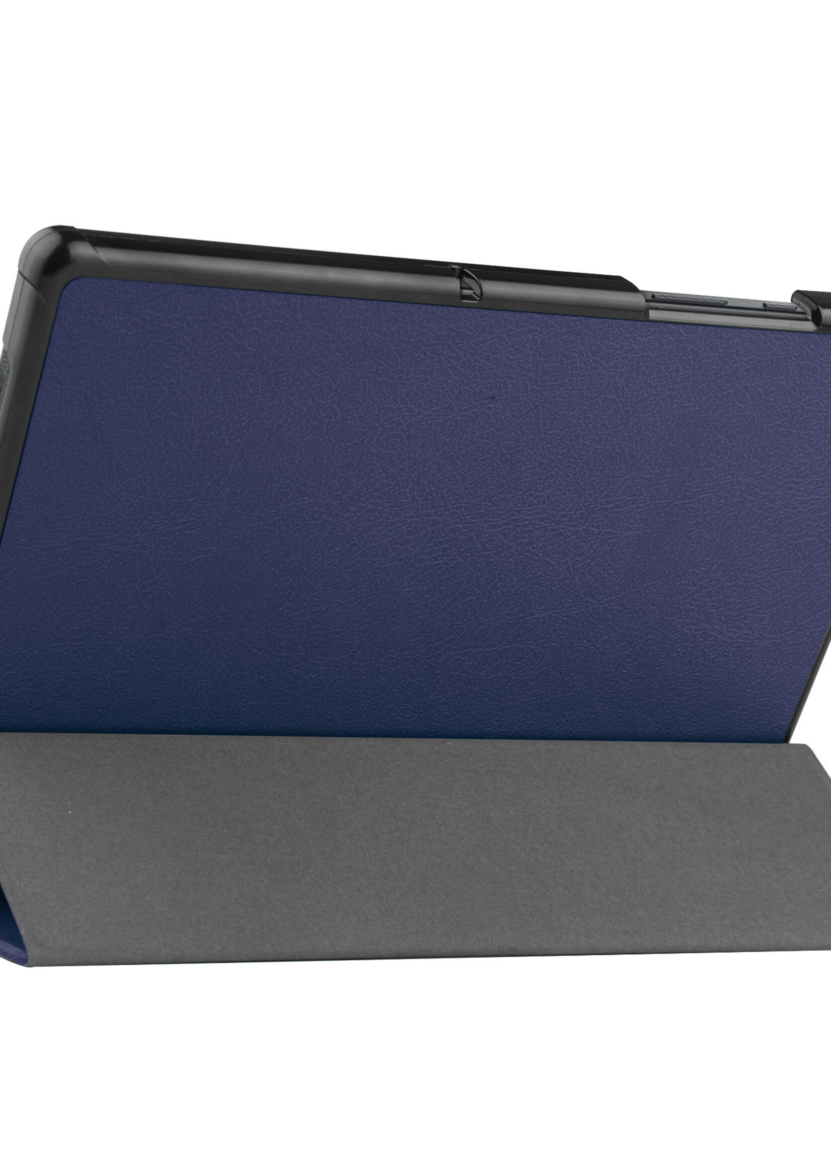 LUQ Hoes Geschikt voor Samsung Galaxy Tab A8 Hoes Luxe Hoesje Book Case - Hoesje Geschikt voor Samsung Tab A8 Hoes Cover - Donkerblauw