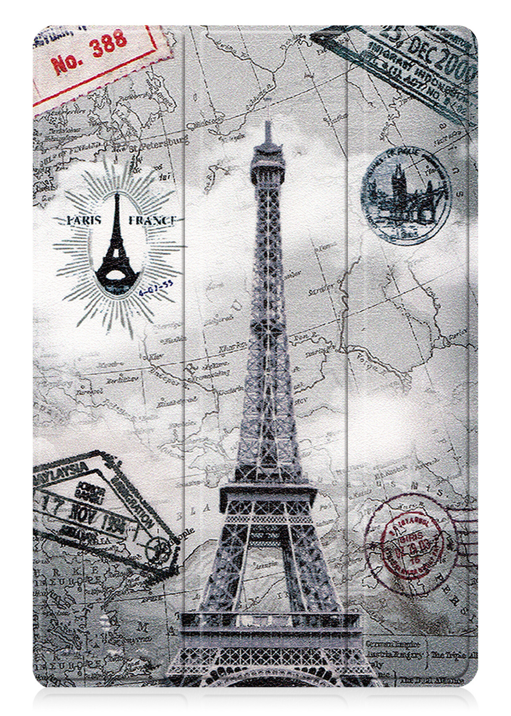 LUQ Hoes Geschikt voor Samsung Galaxy Tab A8 Hoes Luxe Hoesje Book Case - Hoesje Geschikt voor Samsung Tab A8 Hoes Cover - Eiffeltoren