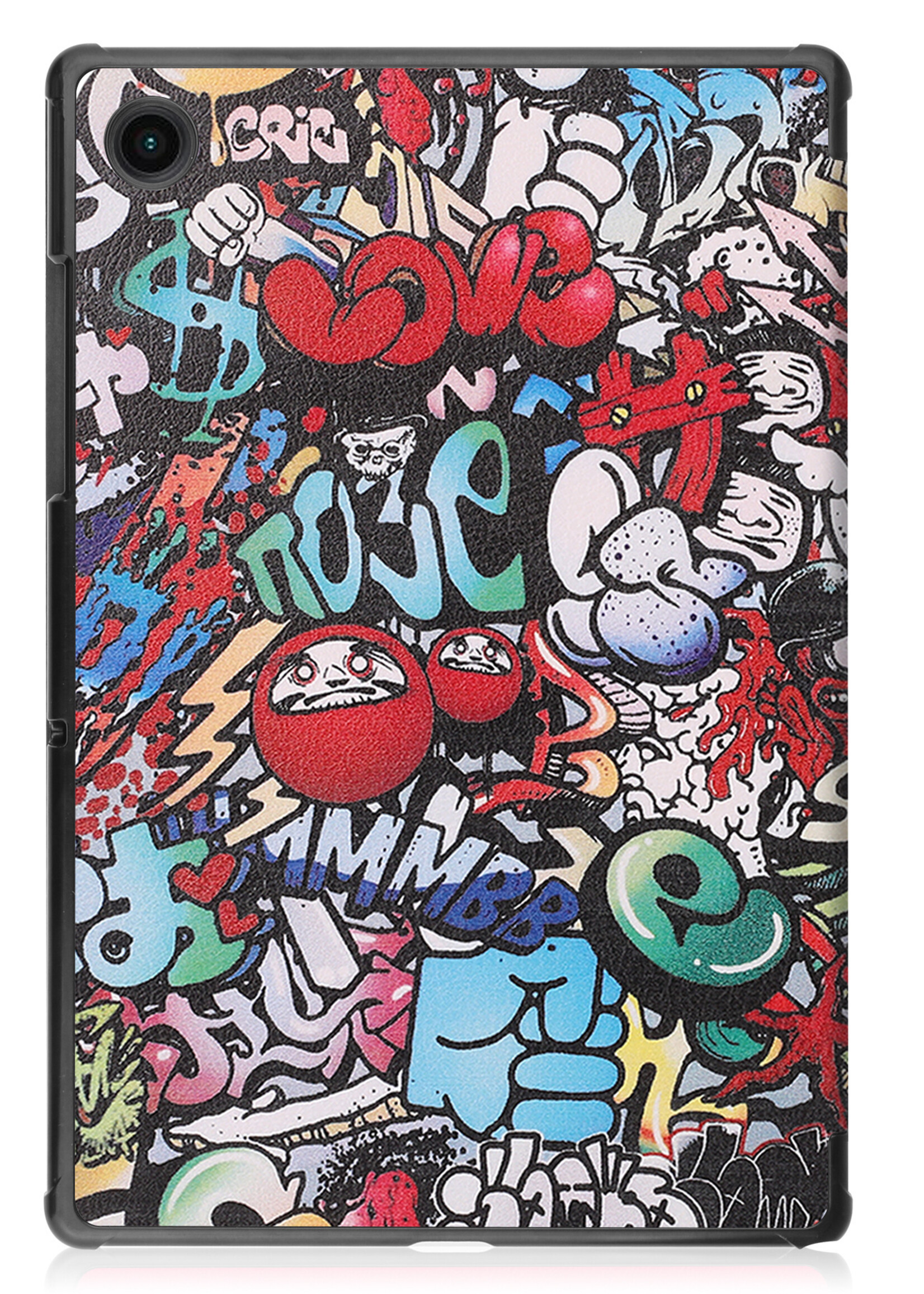 LUQ Hoes Geschikt voor Samsung Galaxy Tab A8 Hoes Luxe Hoesje Book Case - Hoesje Geschikt voor Samsung Tab A8 Hoes Cover - Graffity