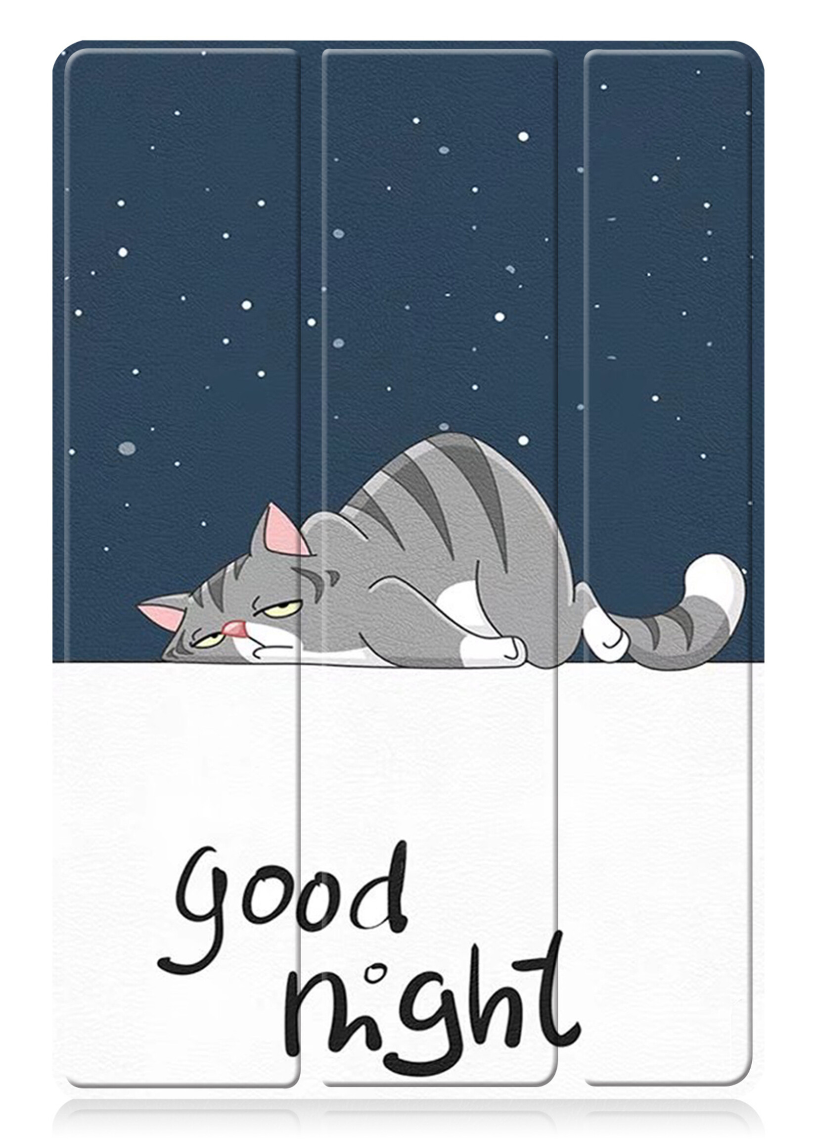 LUQ Hoes Geschikt voor Samsung Galaxy Tab A8 Hoes Luxe Hoesje Book Case - Hoesje Geschikt voor Samsung Tab A8 Hoes Cover - Kat