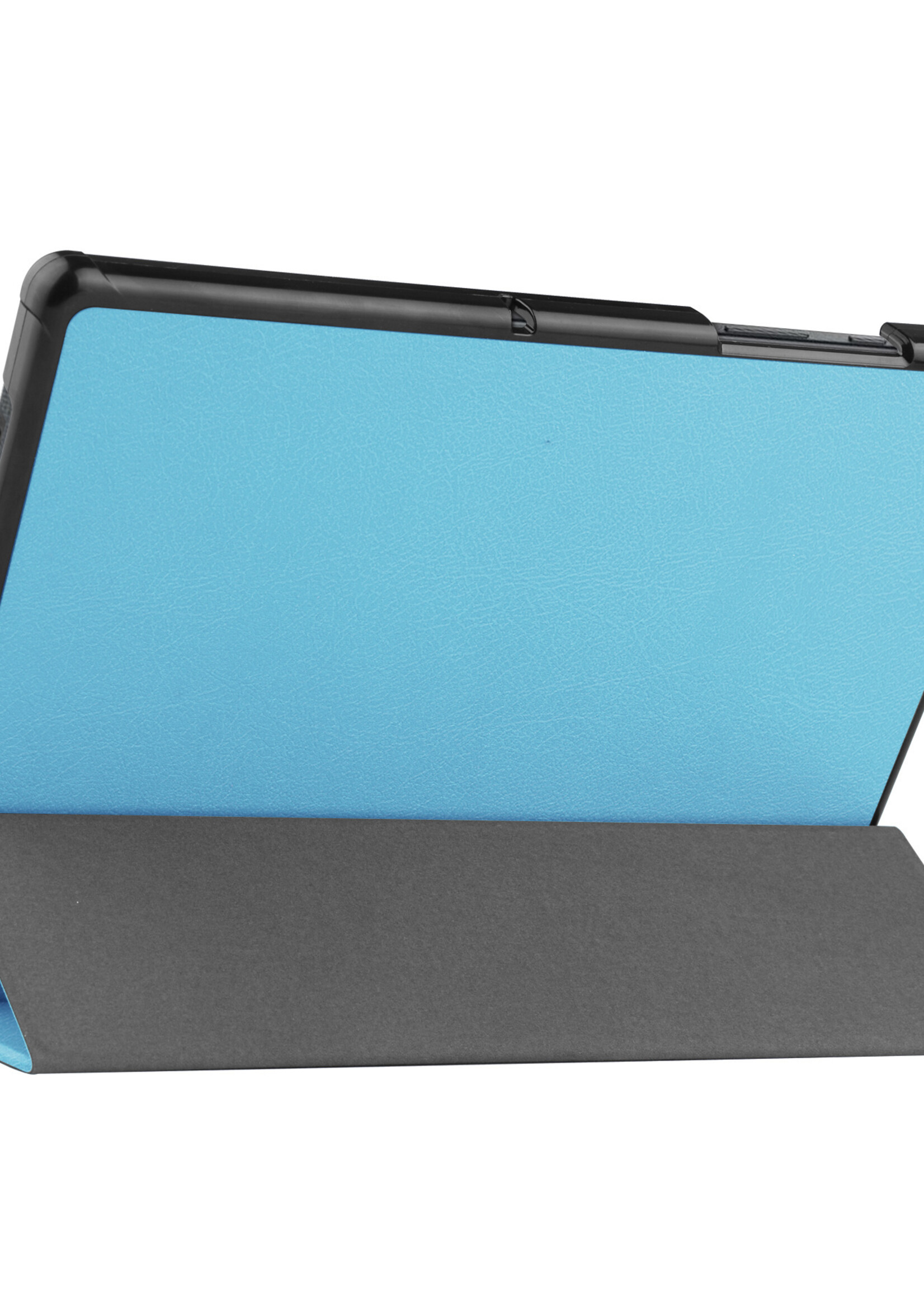 LUQ Hoes Geschikt voor Samsung Galaxy Tab A8 Hoes Luxe Hoesje Book Case - Hoesje Geschikt voor Samsung Tab A8 Hoes Cover - Lichtblauw