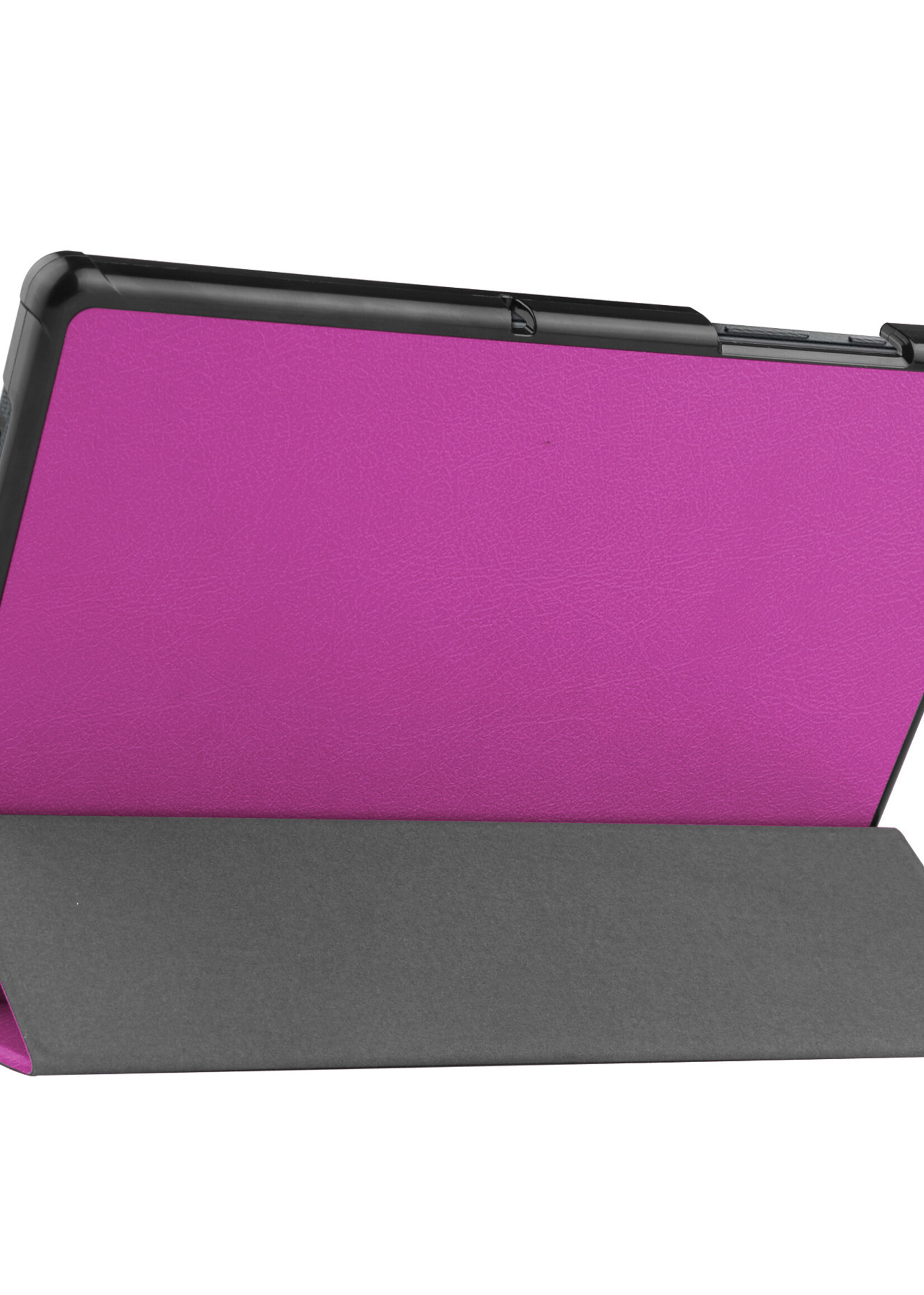 LUQ Hoes Geschikt voor Samsung Galaxy Tab A8 Hoes Luxe Hoesje Book Case - Hoesje Geschikt voor Samsung Tab A8 Hoes Cover - Paars