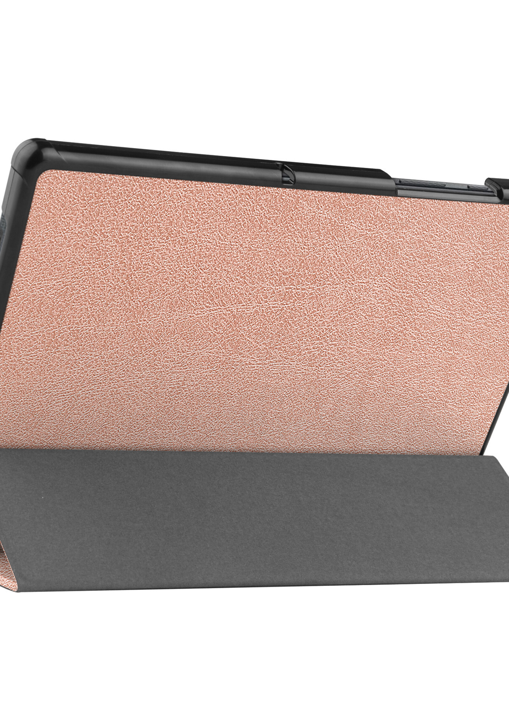 LUQ Hoes Geschikt voor Samsung Galaxy Tab A8 Hoes Luxe Hoesje Book Case - Hoesje Geschikt voor Samsung Tab A8 Hoes Cover - Rosé goud