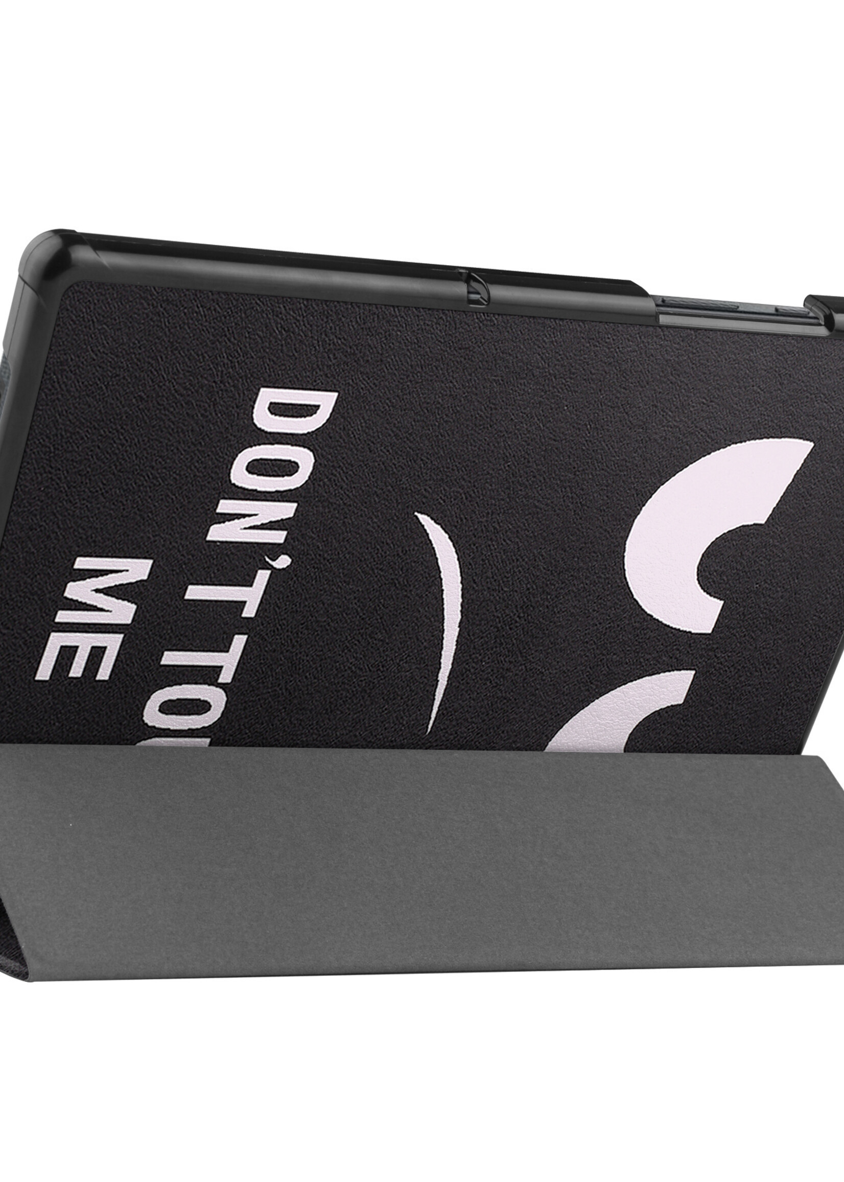 LUQ Hoes Geschikt voor Samsung Galaxy Tab A8 Hoes Luxe Hoesje Book Case - Hoesje Geschikt voor Samsung Tab A8 Hoes Cover - Don't Touch Me