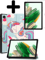 LUQ LUQ Samsung Galaxy Tab A8 2022 Hoes Met Screenprotector - Eenhoorn