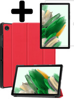 LUQ LUQ Samsung Galaxy Tab A8 2022 Hoes Met Screenprotector - Rood