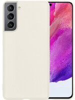 LUQ LUQ Samsung Galaxy S21FE Hoesje Siliconen - Wit