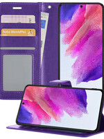 LUQ LUQ Samsung Galaxy S21FE Hoesje Bookcase - Paars