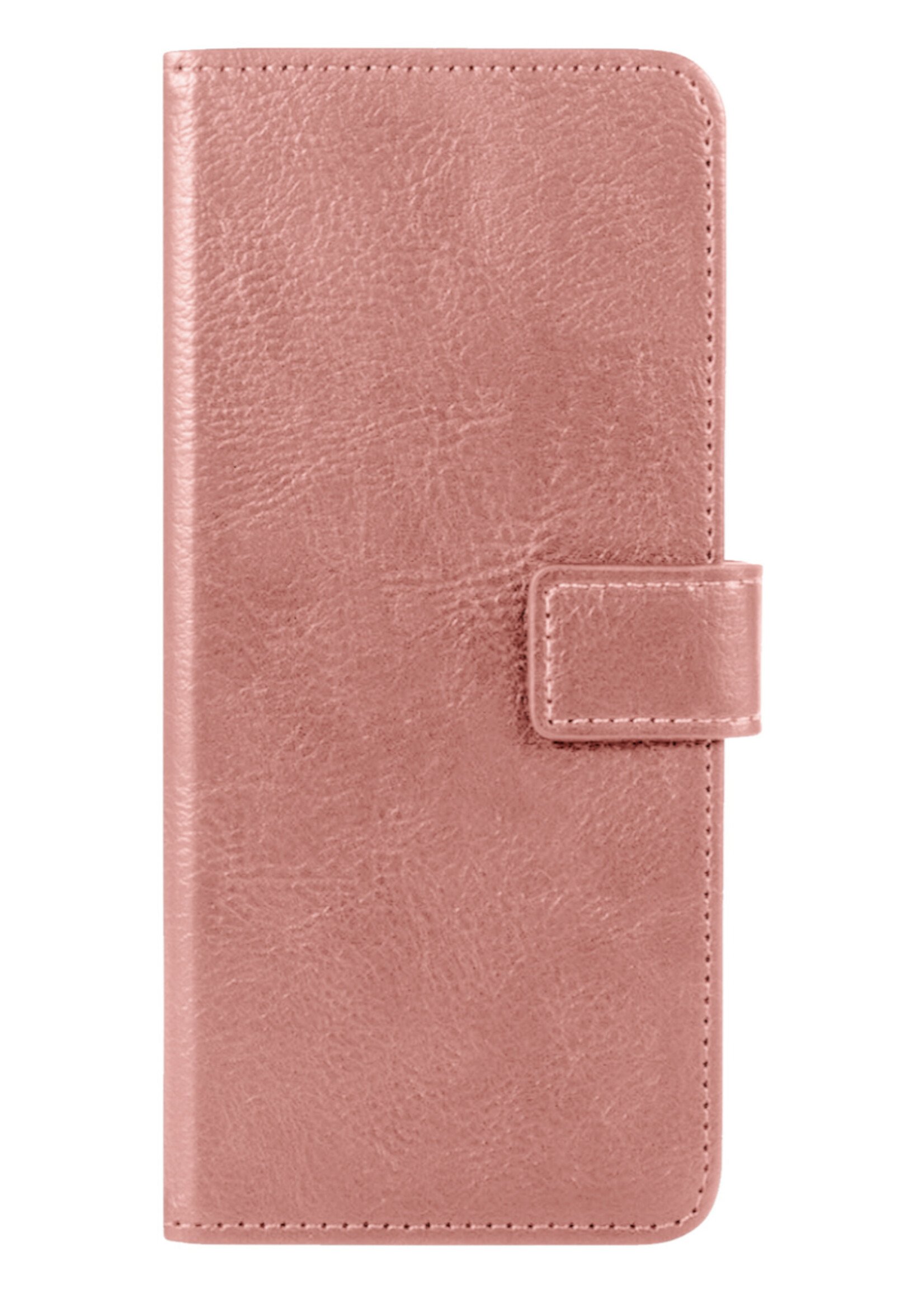 LUQ Hoesje Geschikt voor Samsung S21 FE Hoesje Book Case Hoes Wallet Cover - Hoes Geschikt voor Samsung Galaxy S21 FE Hoesje Bookcase Hoes - Rosé goud