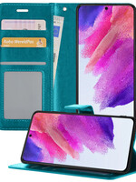 LUQ LUQ Samsung Galaxy S21FE Hoesje Bookcase - Turquoise