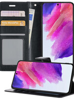 LUQ LUQ Samsung Galaxy S21FE Hoesje Bookcase - Zwart