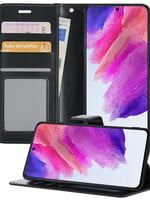 LUQ Samsung Galaxy S21FE Hoesje Bookcase - Zwart